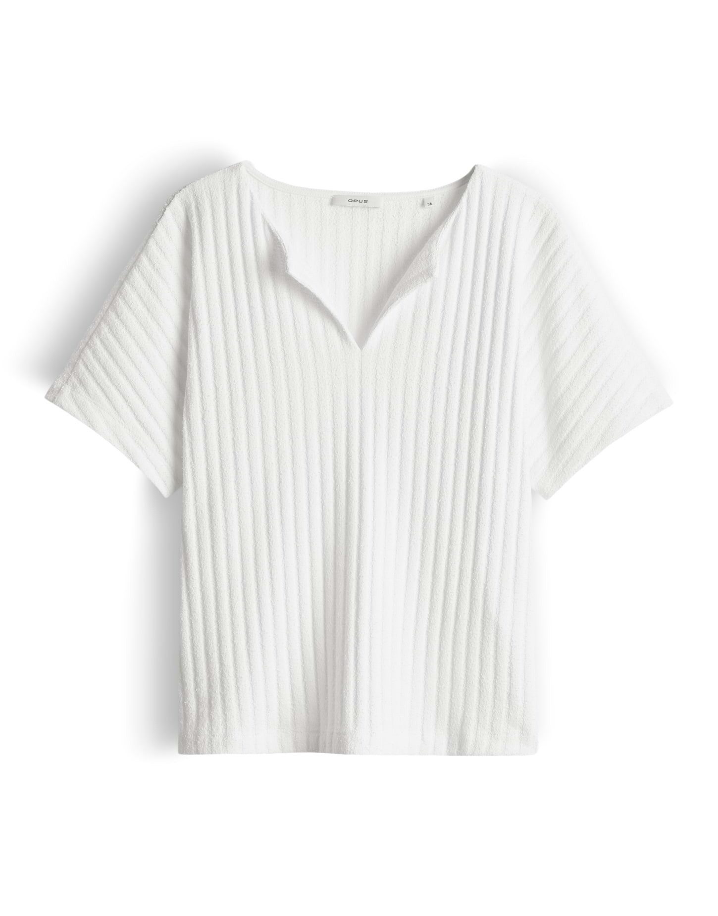 OPUS Kurzarmshirt Sombri aus Jersey mit Rippstruktur elastischer Stoff, weicher Griff, Casual – Bild 2 von 5