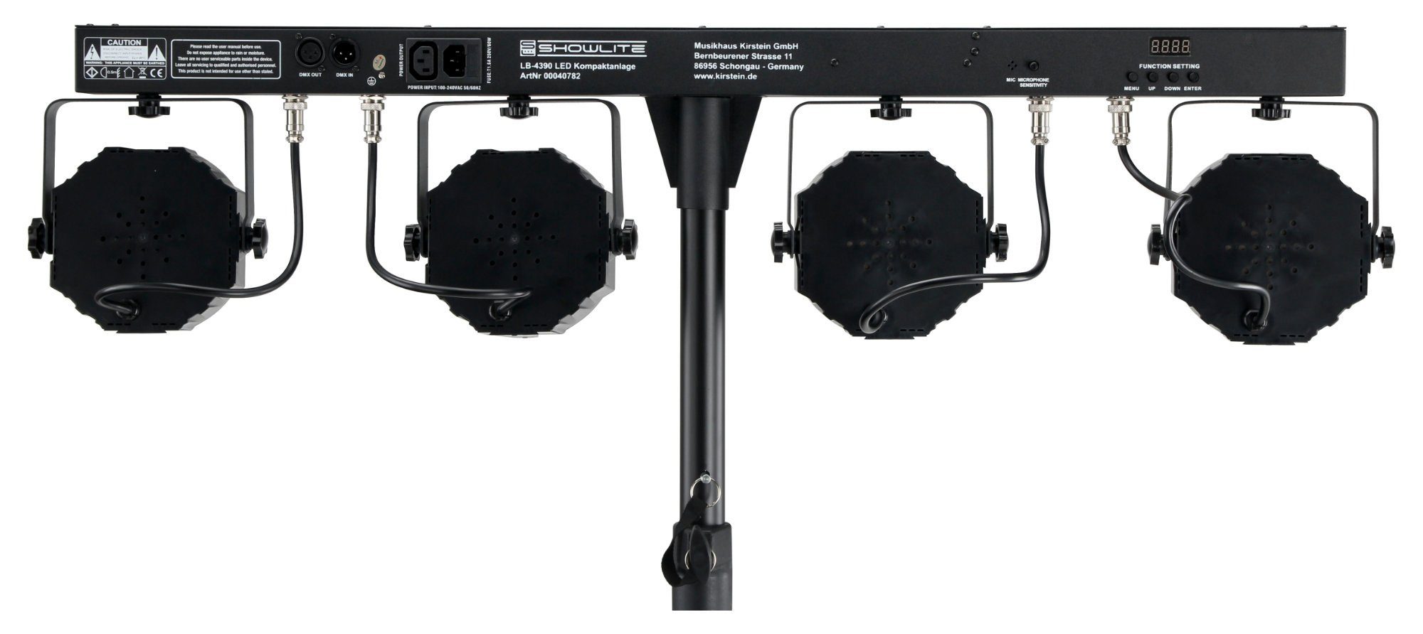 Showlite Lichtanlage LB-4390 Licht Komplettanlage, mit DMX-Operator, LED DMX-Controller & 10 m DMX-Kabel