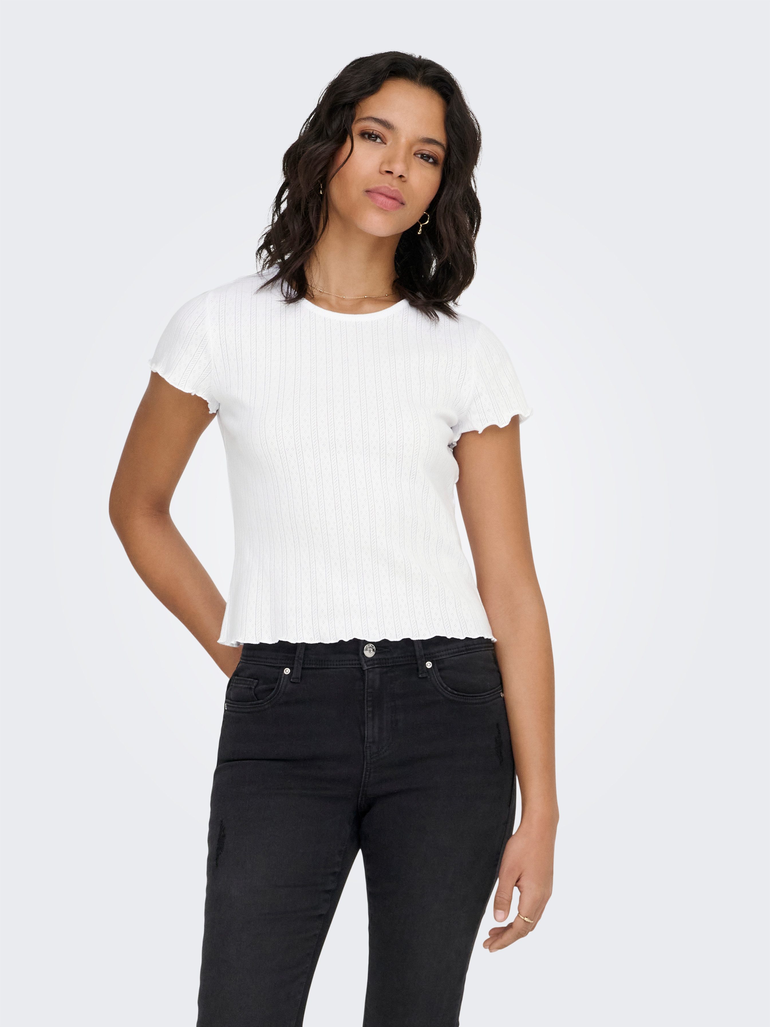 ONLY Kurzarmshirt ONLCARLOTTA S/S TOP JRS NOOS