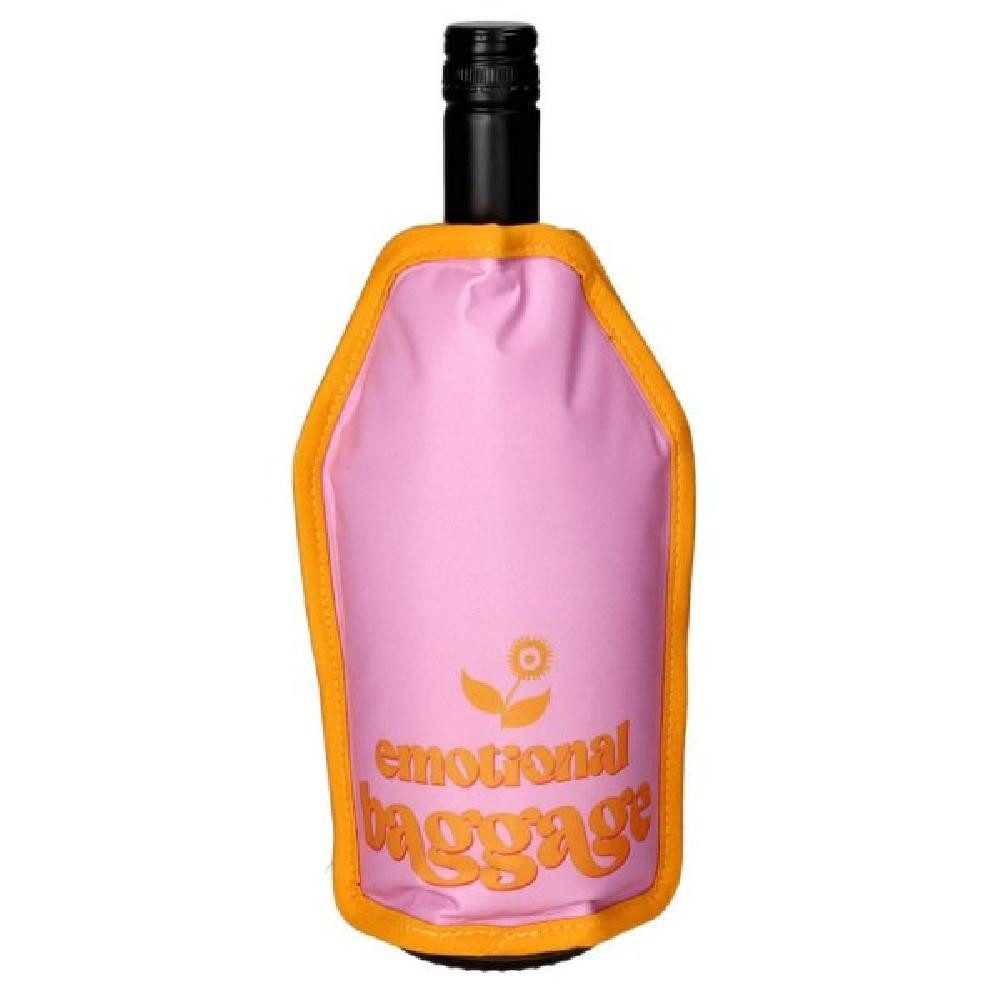 Giftcompany Wein- und Sektkühler Kühlmanschette Weinkühler Froid Emotional Baggage Rosa Orange