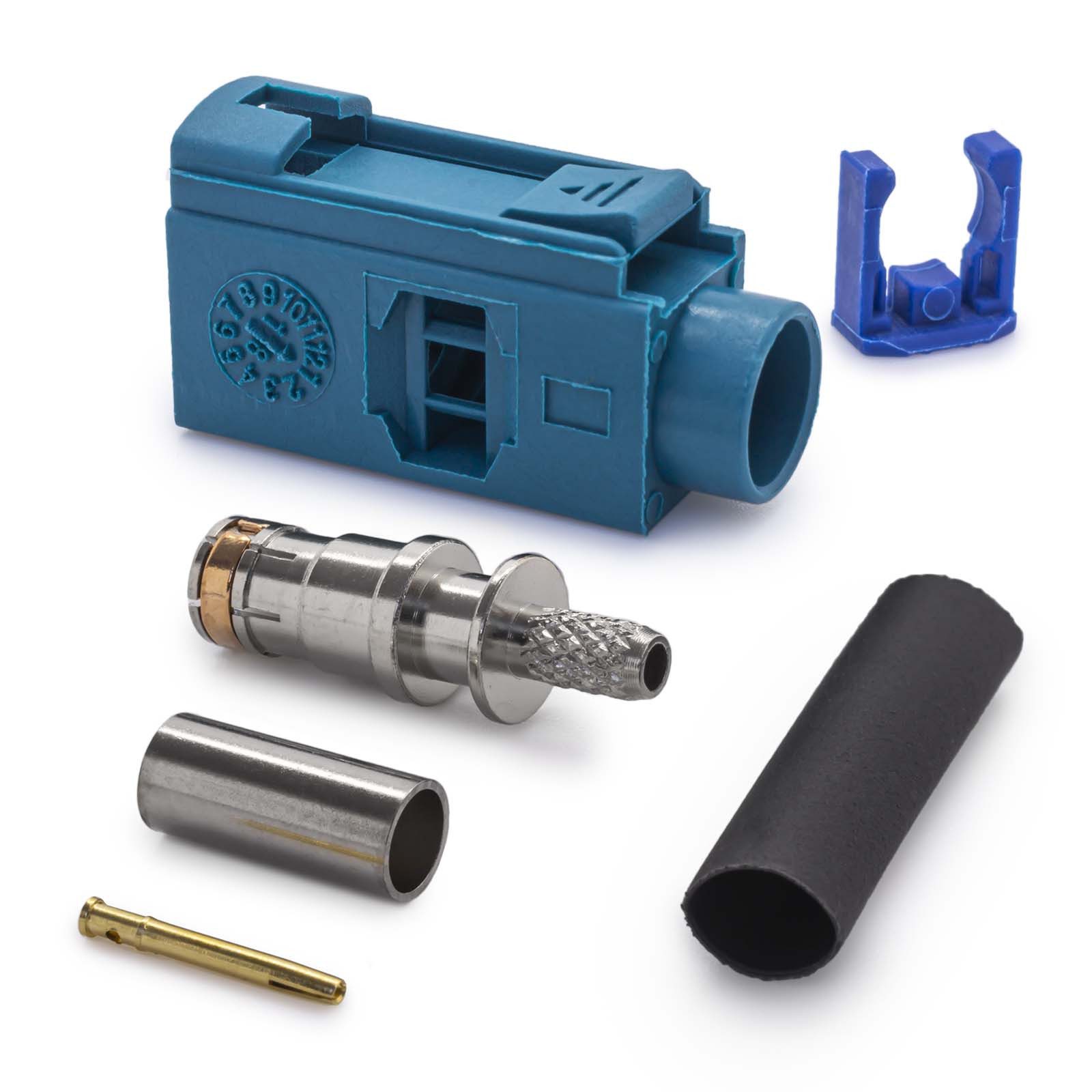 Adapter Universe FAKRA Buchse Female Antennenstecker RG174 Crimp Löt Reparatur SET KFZ-Adapter