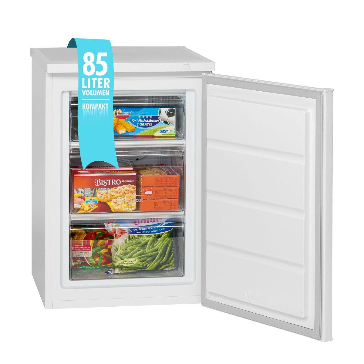 BOMANN Gefrierschrank GS 2186.1, 84.5 cm hoch, 56 cm breit, Gefrierschrank mit 85 Liter Nutzinhalt