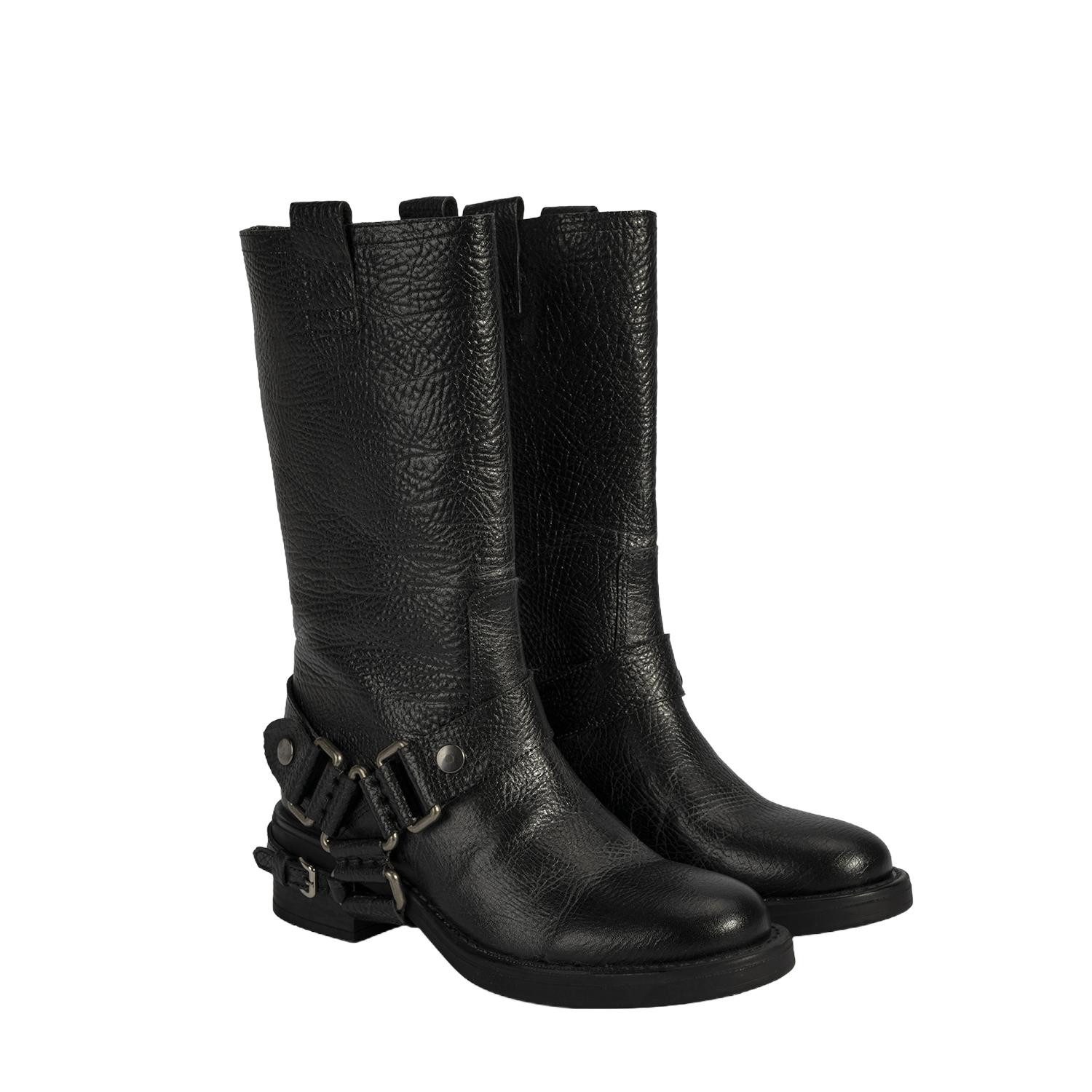 Desa Damenstiefel – Obermaterial aus Textil, flacher Absatz, runde Zehenpa Stiefel