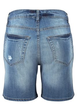 Buffalo Jeansbermudas mit Destroyed-Effekten, Shorts zum Krempeln, kurze Hose