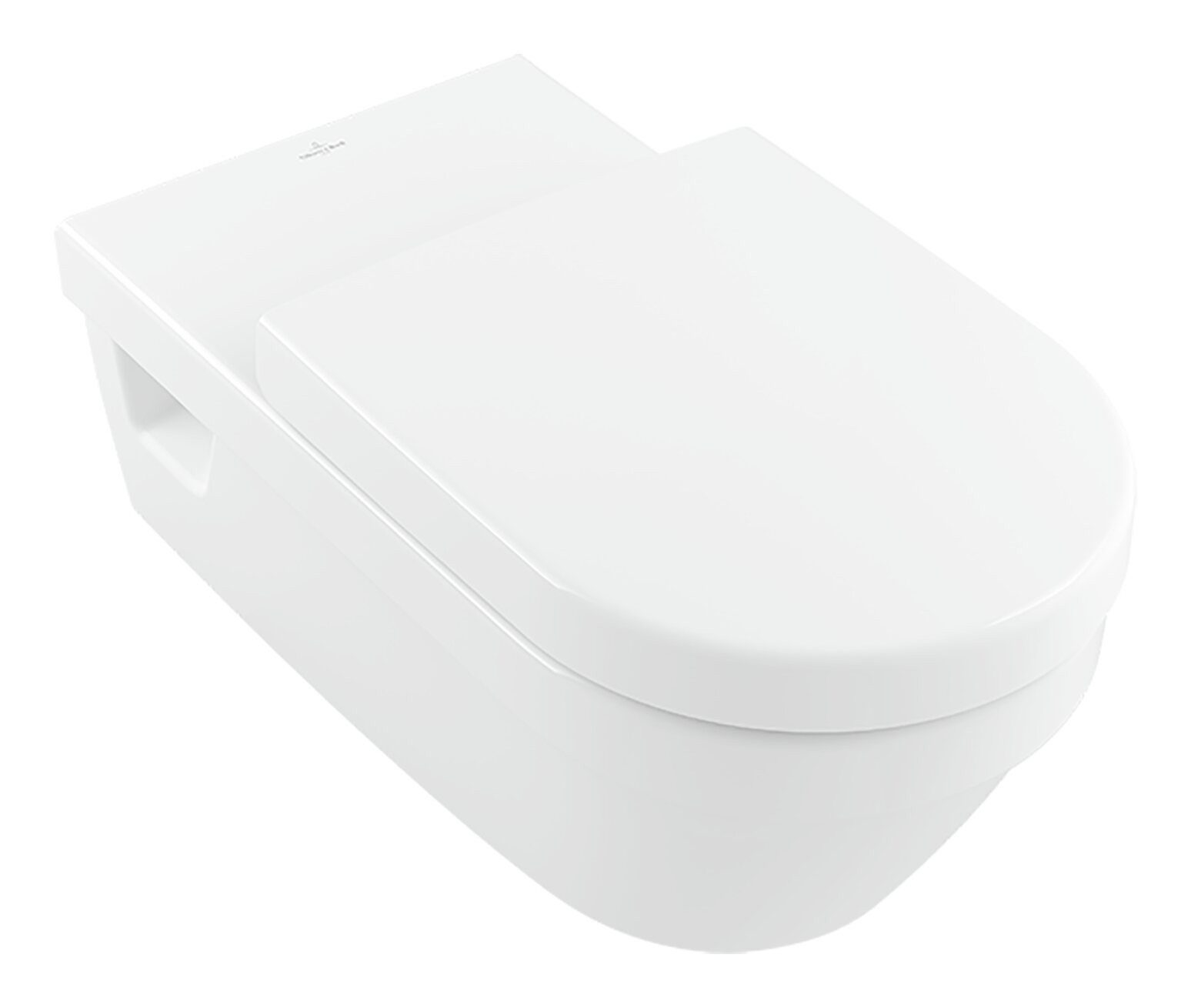 Villeroy & Boch Tiefspül-WC ViCare, Combi-Pack DirectFlush wandhängend 370 x 700 x 325 mm - Weiß Alpin