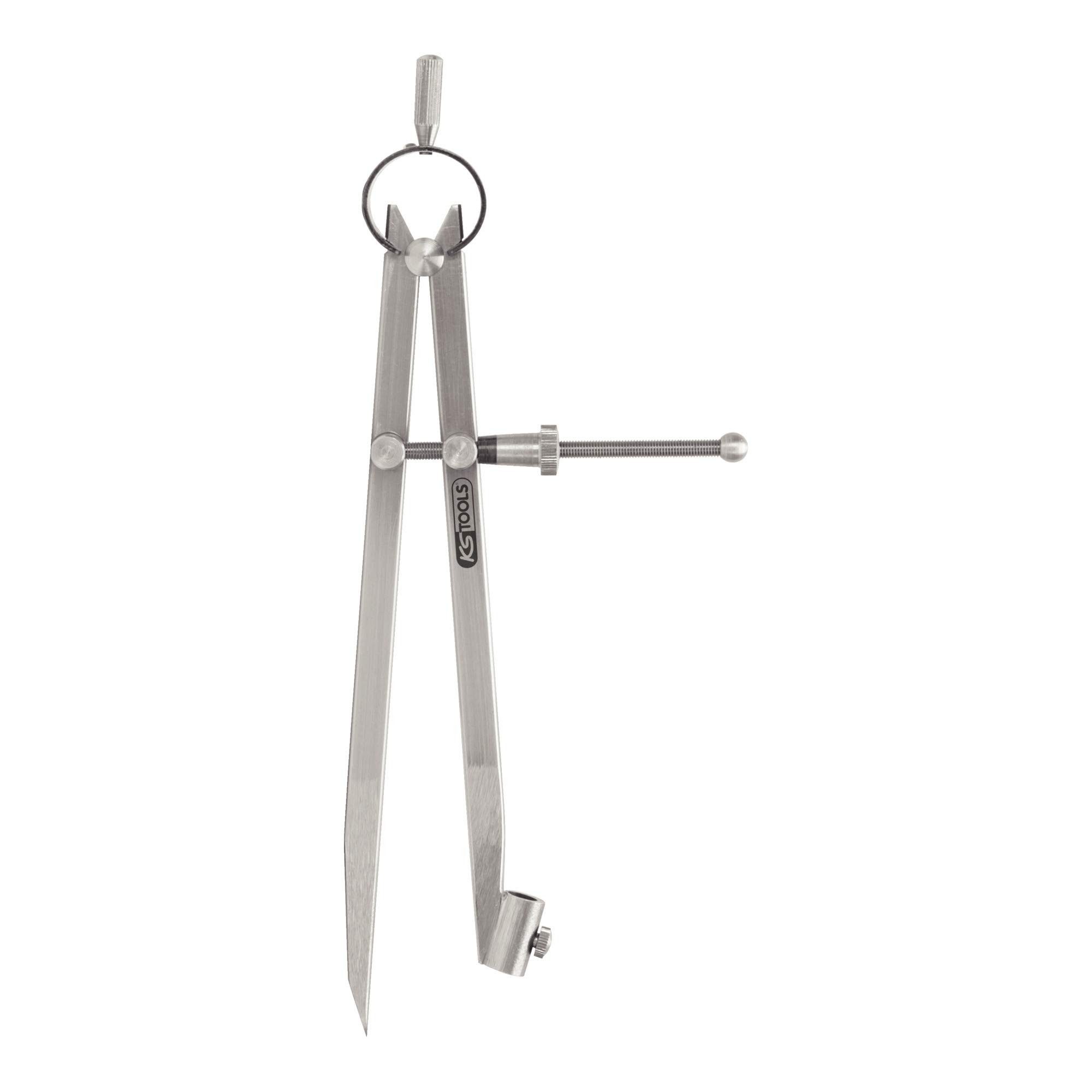 KS Tools Reißnadel KS Tools Präzisions-Feder-Spitzzirkel mit Bleistifthalter