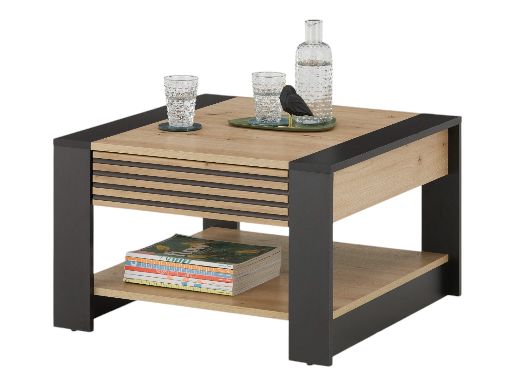moebel-dich-auf Couchtisch FERRA (Beistelltisch, 1 Schubkasten, Stäbchenopt günstig online kaufen