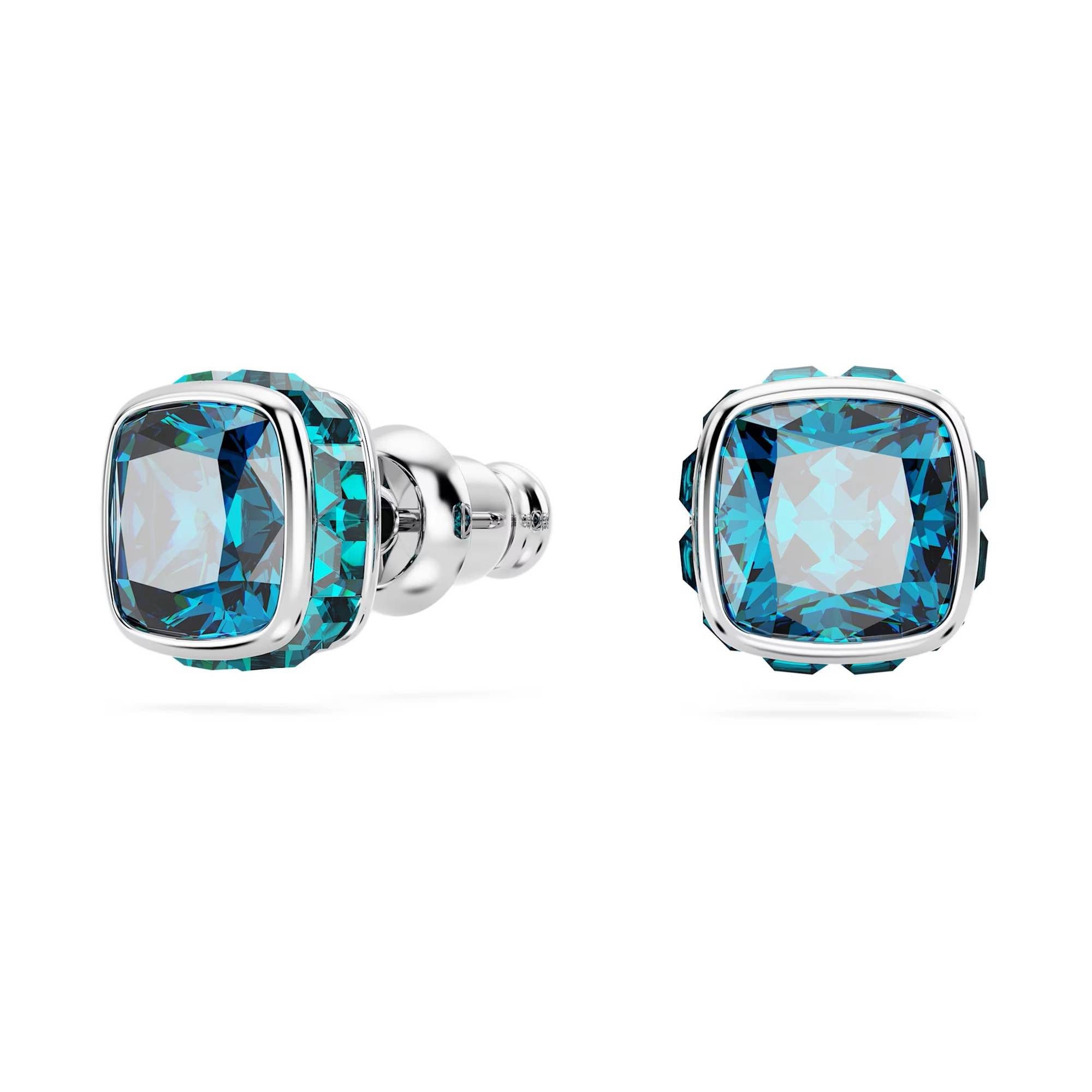 Swarovski Paar Ohrstecker Birthstone Stud Earrings Square Cut Dezember
