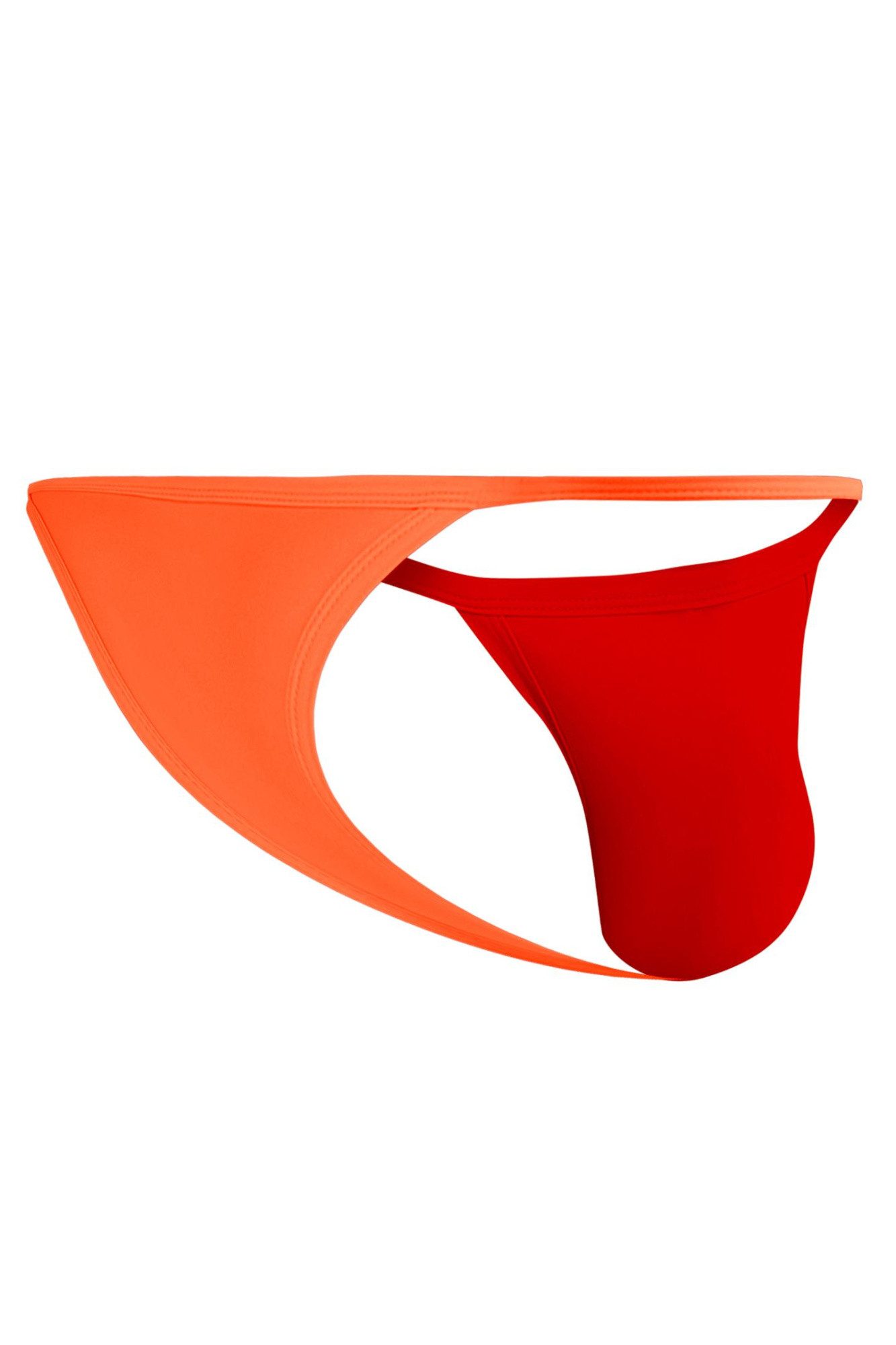 CUT4MEN String Oranger Männer Tanga aus Netz Material elastisch transparent Herren St
