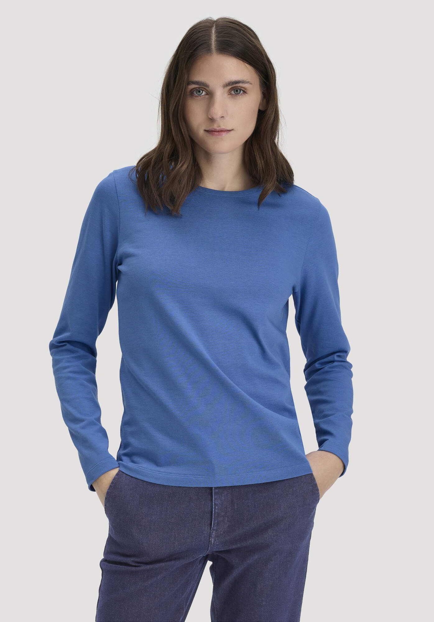 Hessnatur T-Shirt Langarm Regular aus reiner Bio-Baumwolle (1-tlg) günstig online kaufen