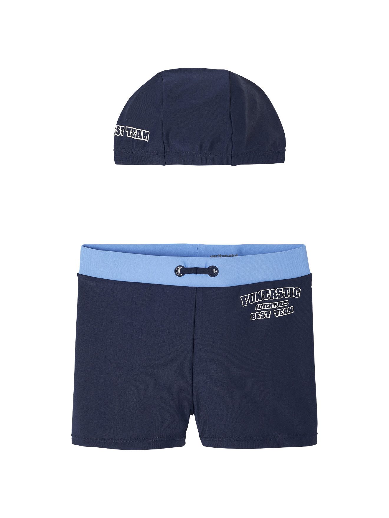 vertbaudet Badehose Jungen-Set: Badekappe & Badehose BEST TEAM