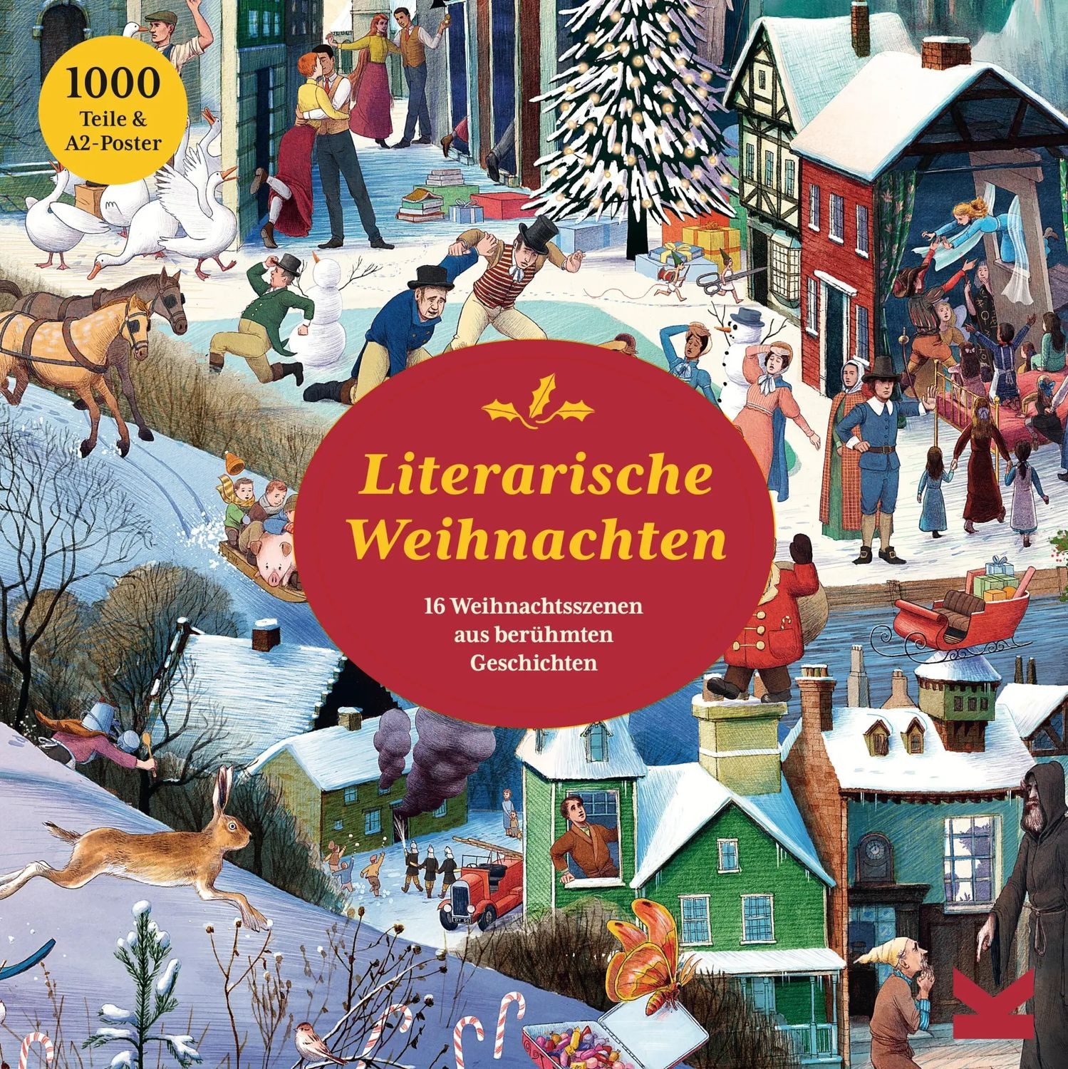 Laurence King Puzzle Literarische Weihnachten, 1000 Puzzleteile