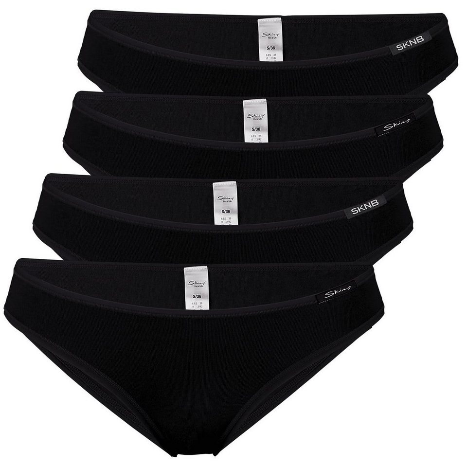 Skiny Slip (4-St) mit flachen Abschlüssen an Bund und Beinen im 4er Pack