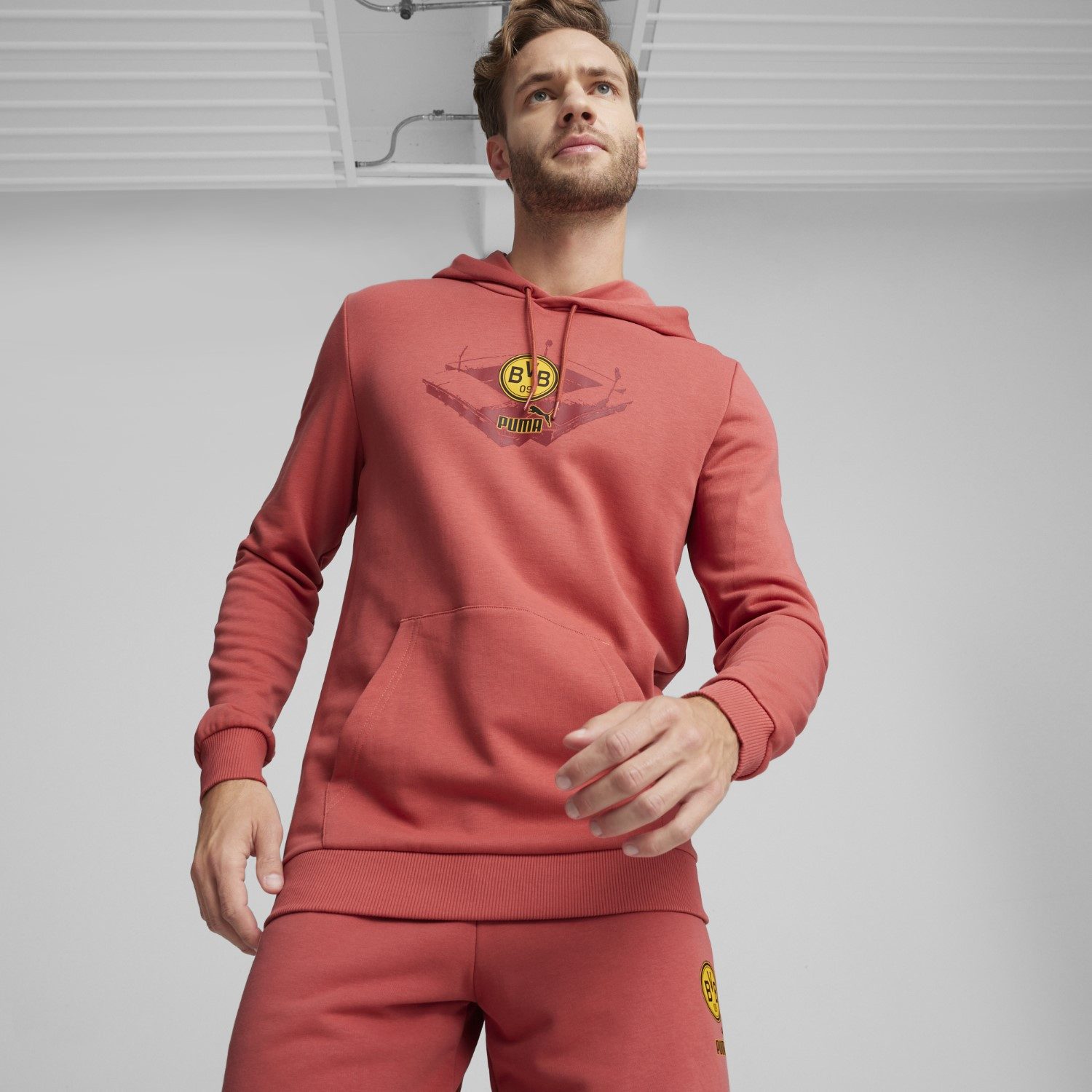 PUMA 2-in-1-Pullover Kapuzenpullover BVB Borussia Dortmund