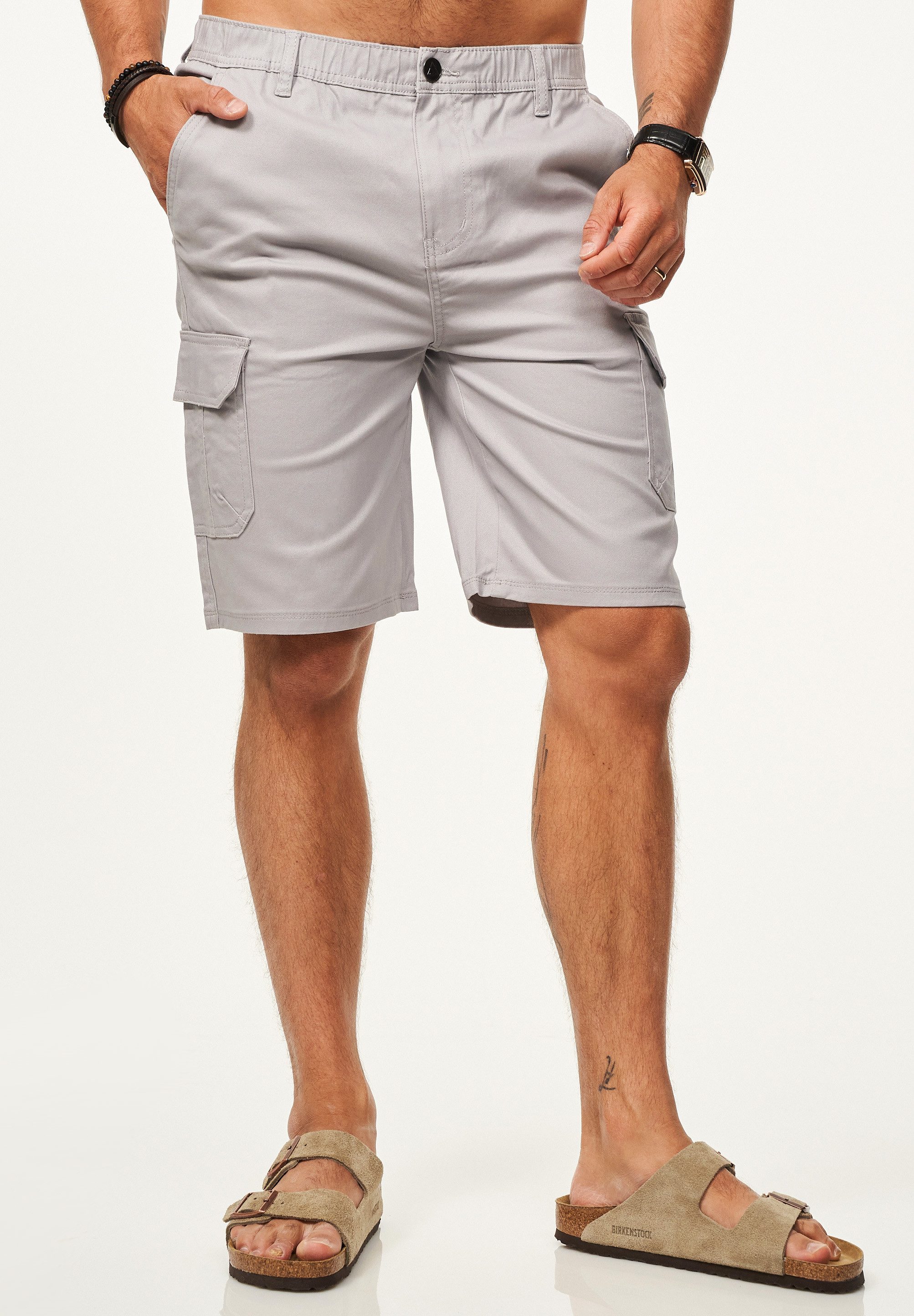 SOULSTAR Cargoshorts mit Stretchanteil Kurze Hose für Herren Sommershorts mit Elasthan-Anteil & Gummibund - Bermuda Regular-Fit