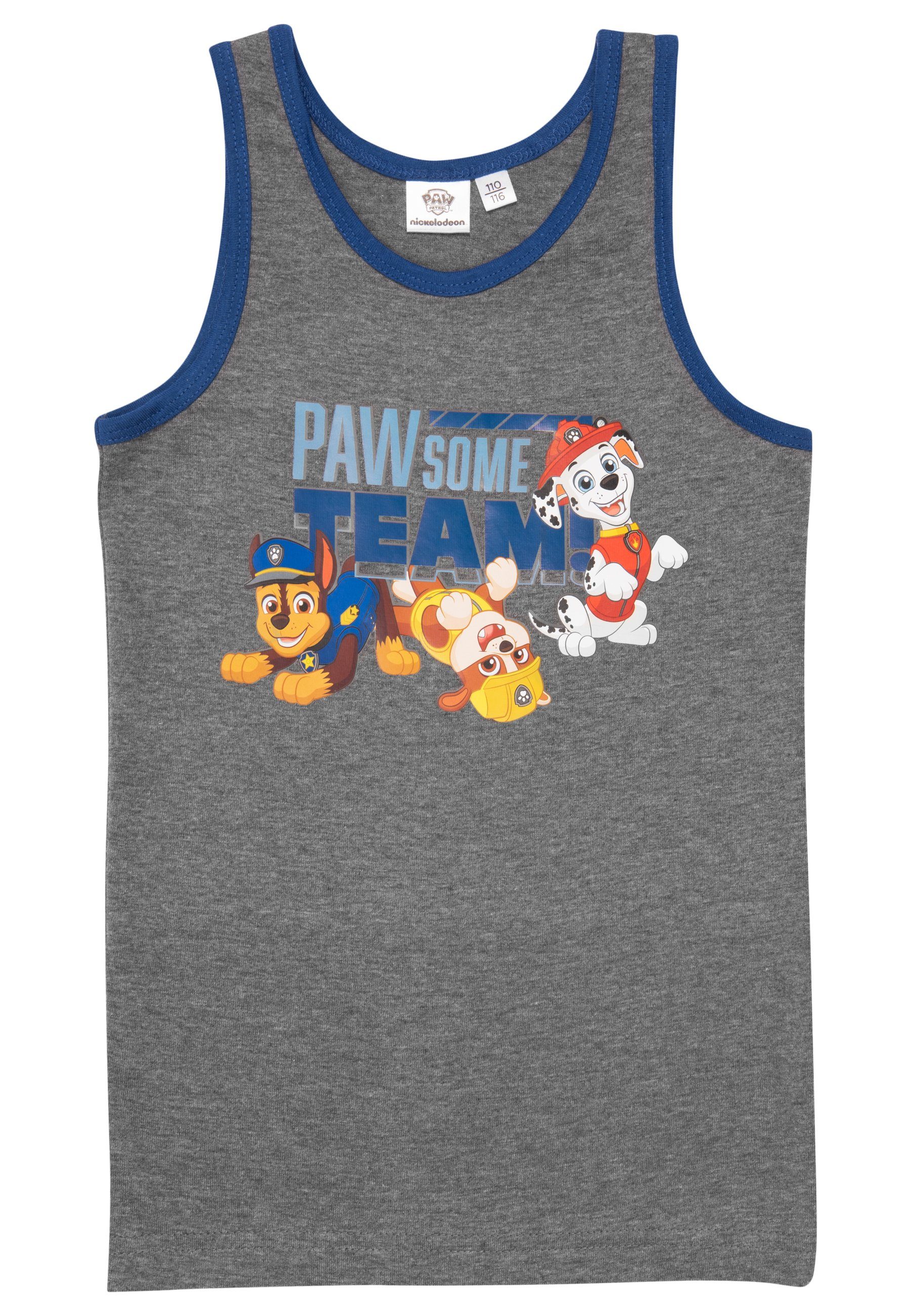 Hemdchen für Tank 2er Labels® Paw Jungen United Top Patrol Blau/Grau Unterhemd Pack Unterhemd