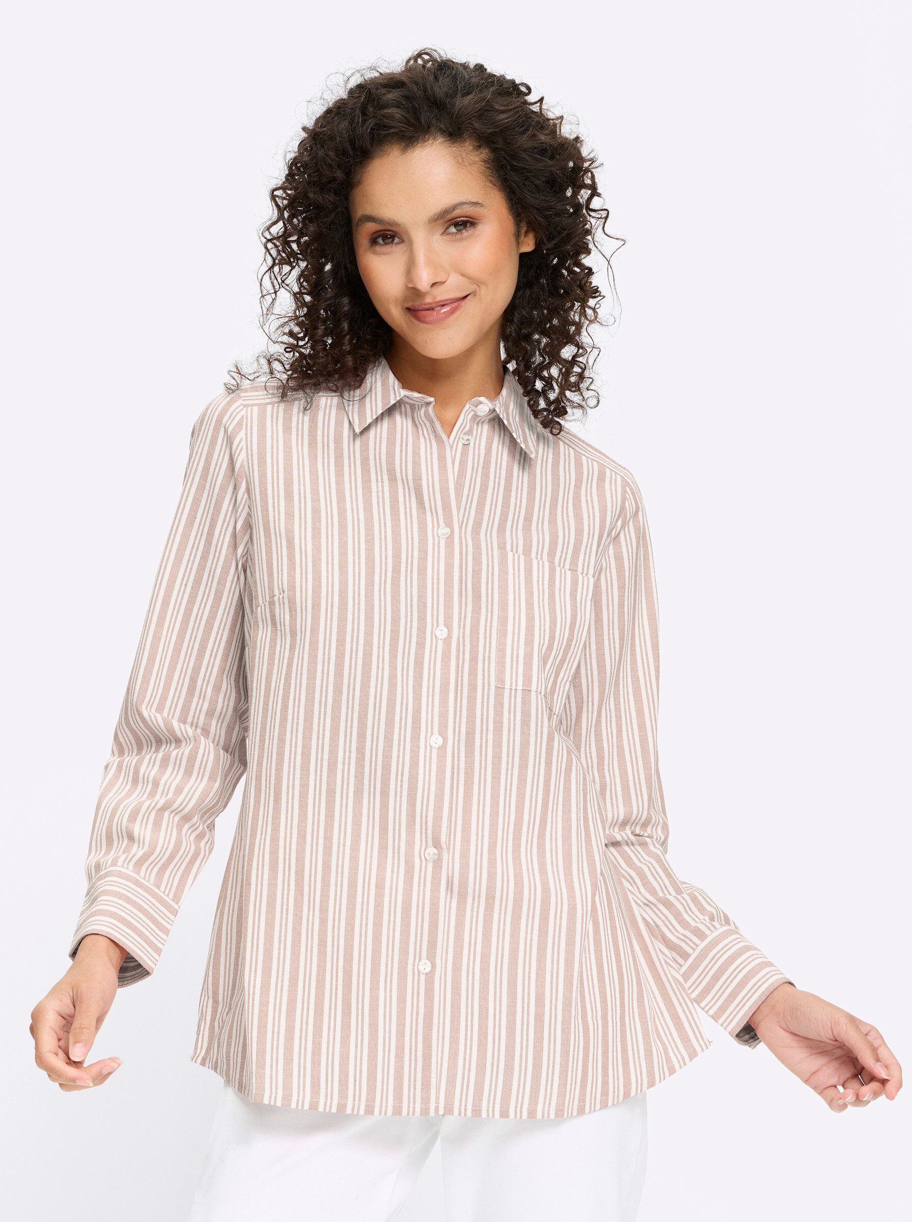 Klassische Bluse Bluse Langarm