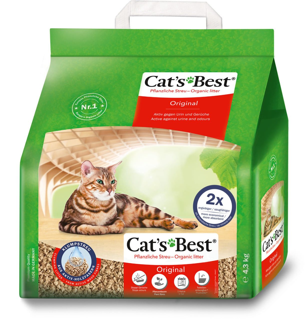 CAT Katzenstreu Cats Best Original Katzenstreu pflanzlich 10 L