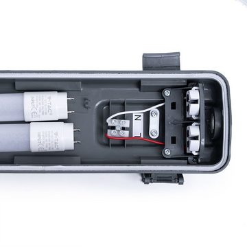 etc-shop Deckenleuchte, Leuchtmittel inklusive, Kaltweiß, Tageslichtweiß, 4er Set LED Röhren Decken Lampen 44 Watt Wannen Industrie Nass-Raum