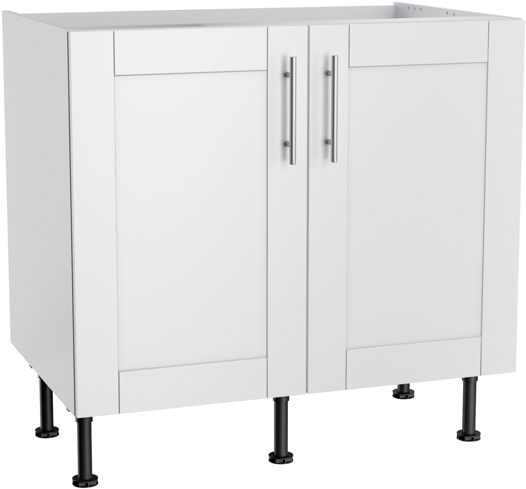 OPTIFIT Spülenschrank Ahus weiß Breite weiß | 90 matt/weiß cm