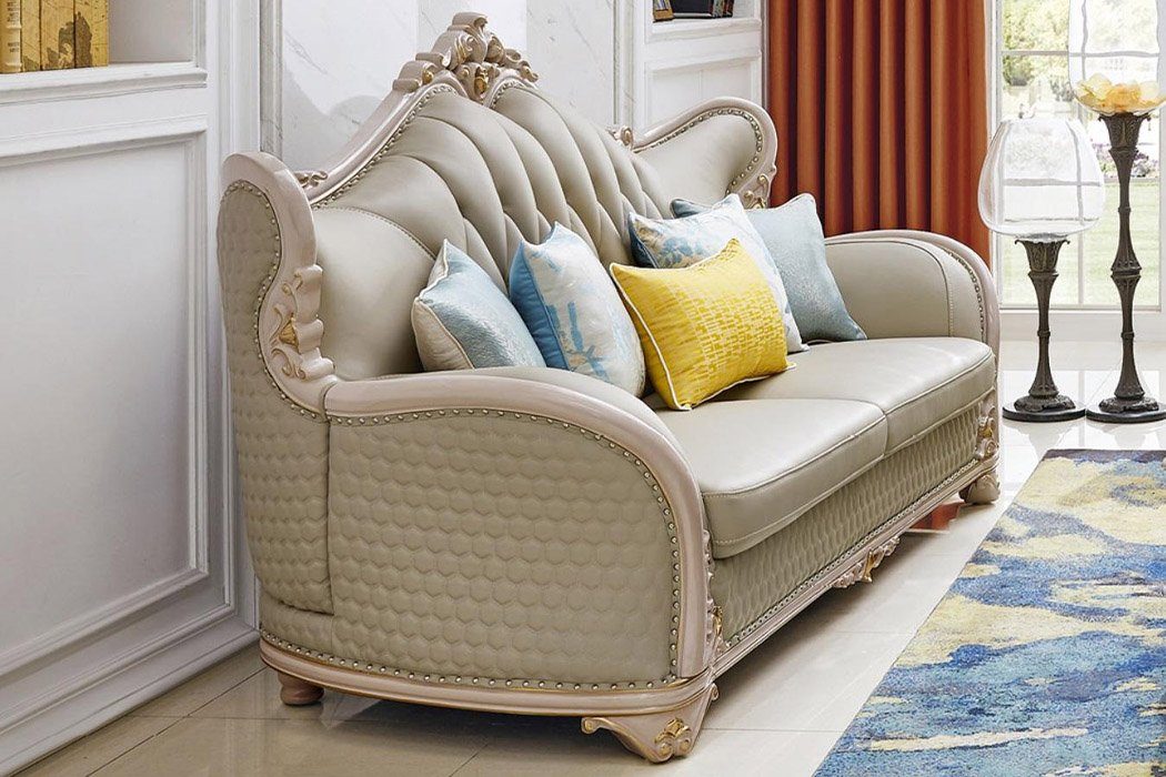 JVmoebel Sofa Design Leder Couch Couchen Made Sofa Sofas Dreisitzer Europe 3er, in Polster