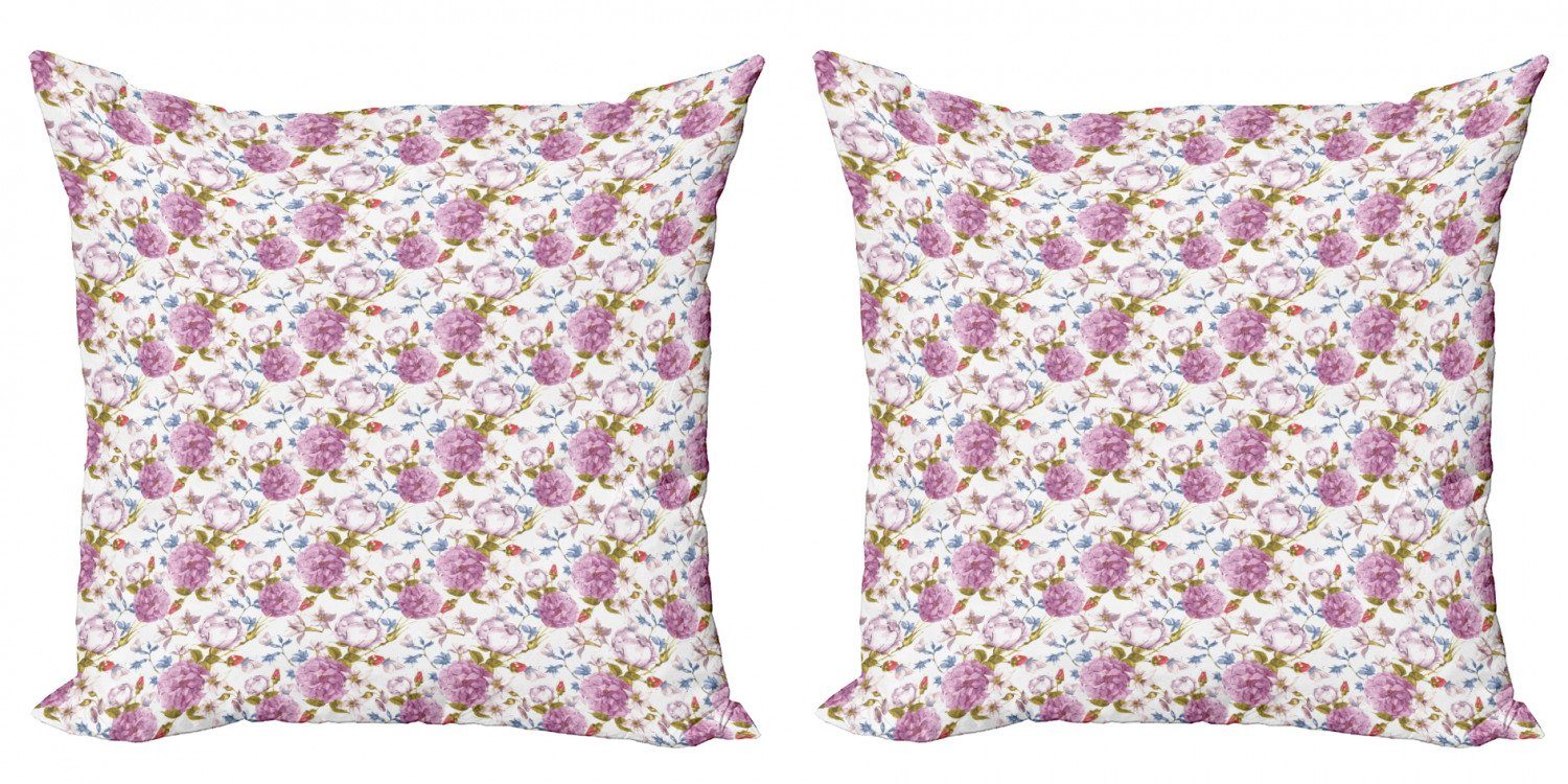 Kissenbezüge Modern Blume Retro Doppelseitiger Digitaldruck, in Pastelltönen Abakuhaus Stück), Natur (2 Accent