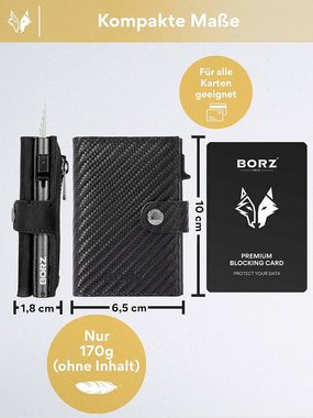 BORZ Prime Geldbörse BORZ Prime ® Slim Wallet mit Münzfach Kartenetui mit RFID Schutz