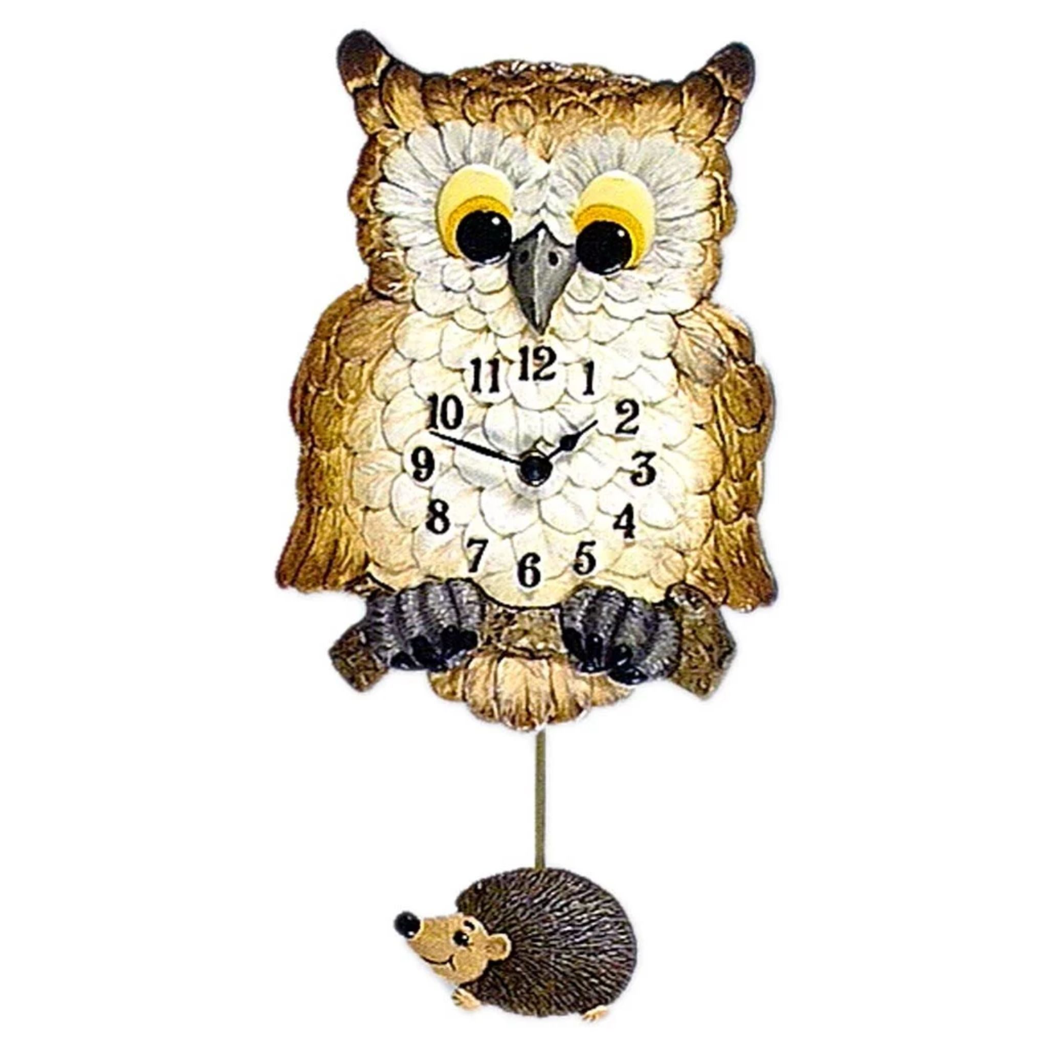 Terrastudio Wanduhr Pendelwanduhr Eule Keramik Terrastudio Modell 00.2217