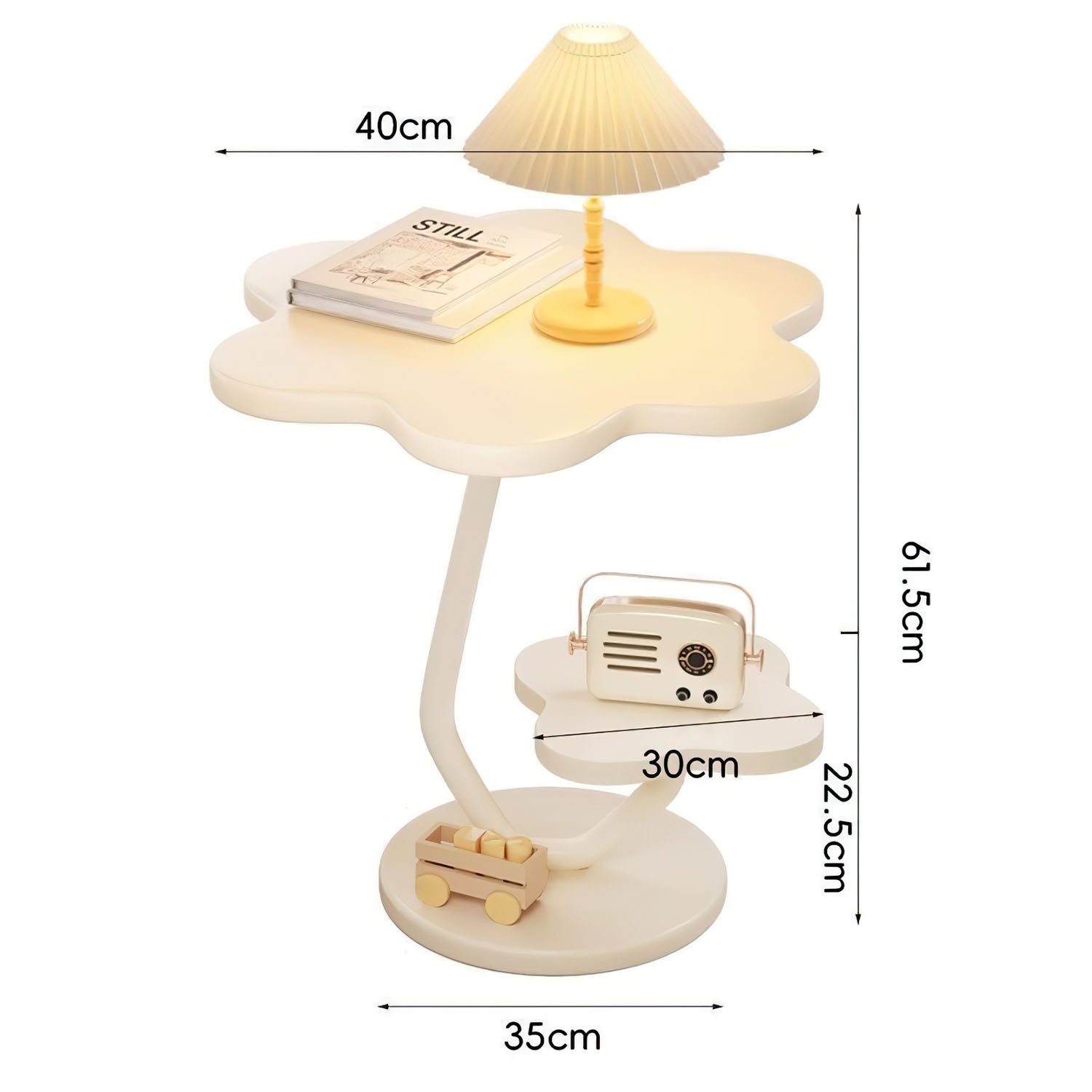 HEYHIPPO Beistelltisch Beistelltisch 40×60 cm, 2-stufig, moderner Couchtisc günstig online kaufen