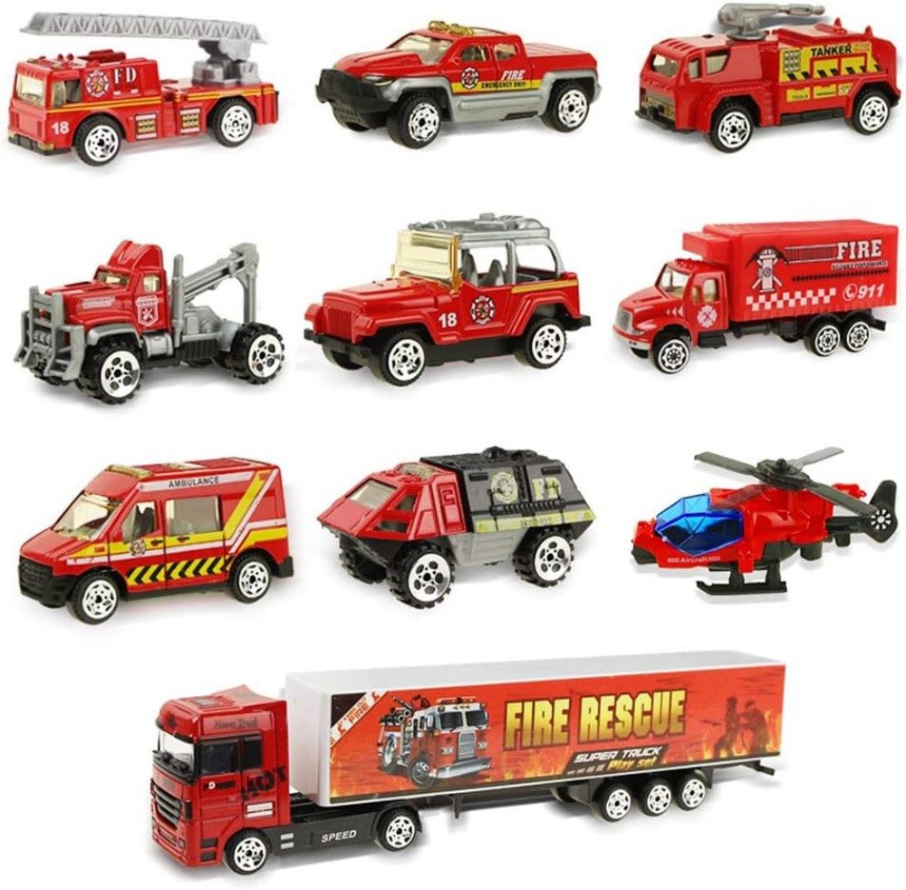 POPOLIC Spielzeug-Auto Feuerwehrauto-Spielzeug, Mini-Feuerwehrauto-Modelle günstig online kaufen