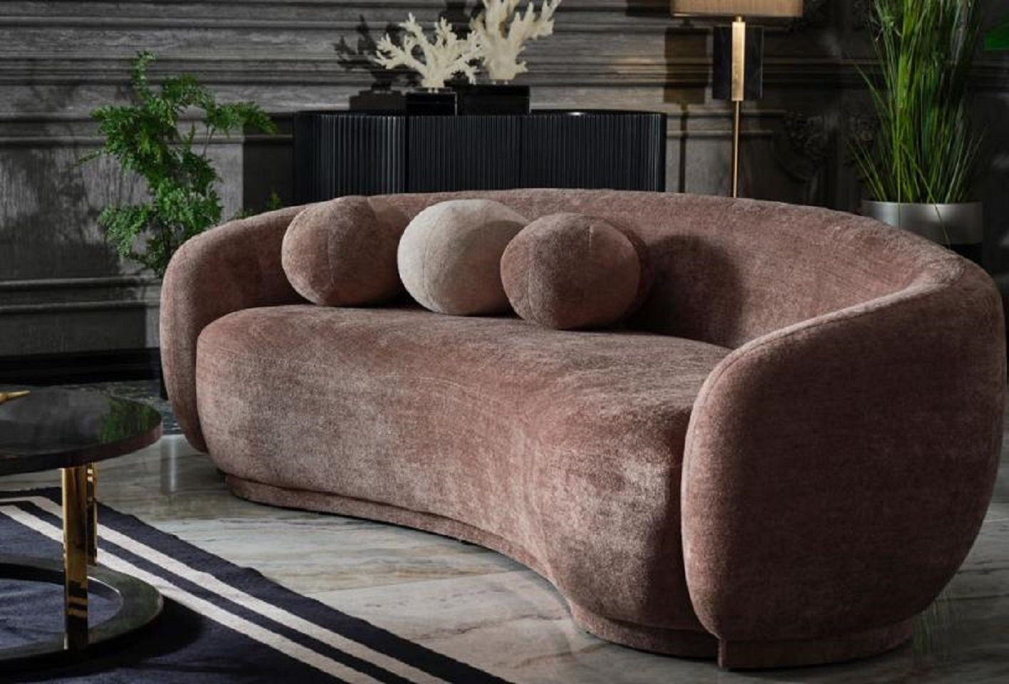 JVmoebel 3-Sitzer Luxus Dreisitzer Couch Sofa 3 Sitzer Braun Polstersofa, 1 Teile, Made in Europa