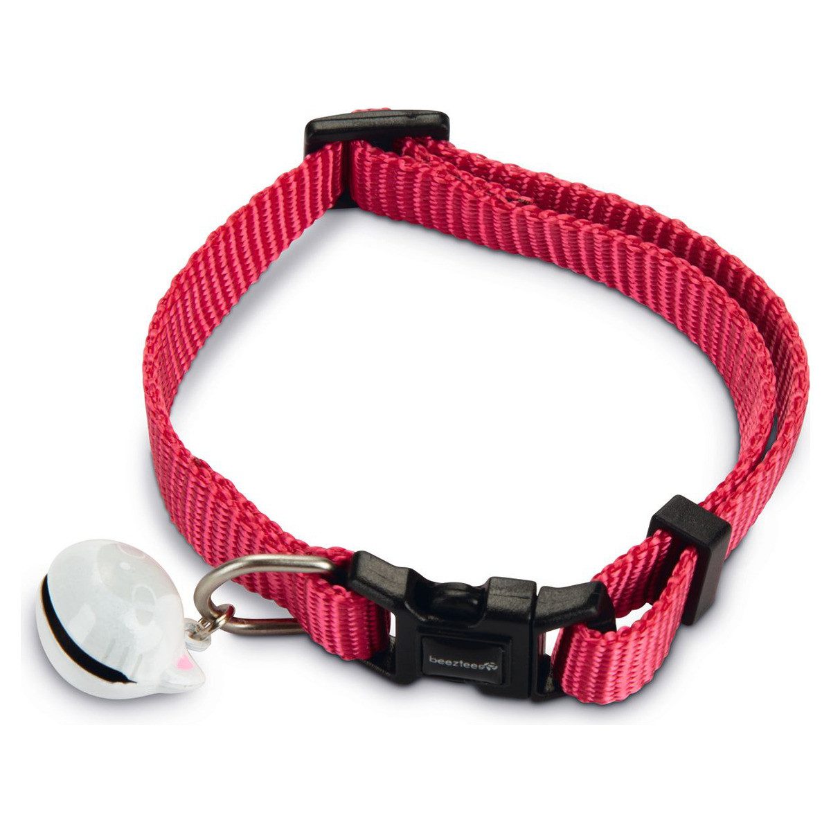 Beeztees Katzen-Halsband Katzenhalsband Uni Nylon rosa