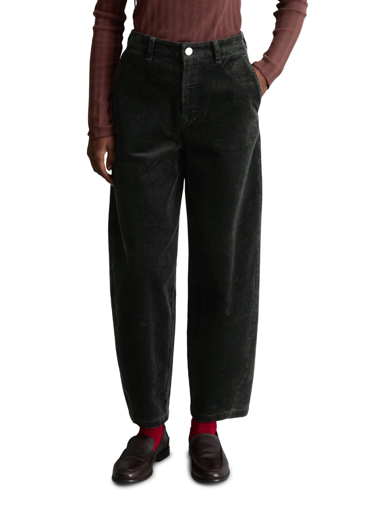 Marc O'Polo DENIM Cordhose Model Airin barrel leg aus Organic Cotton Stretch