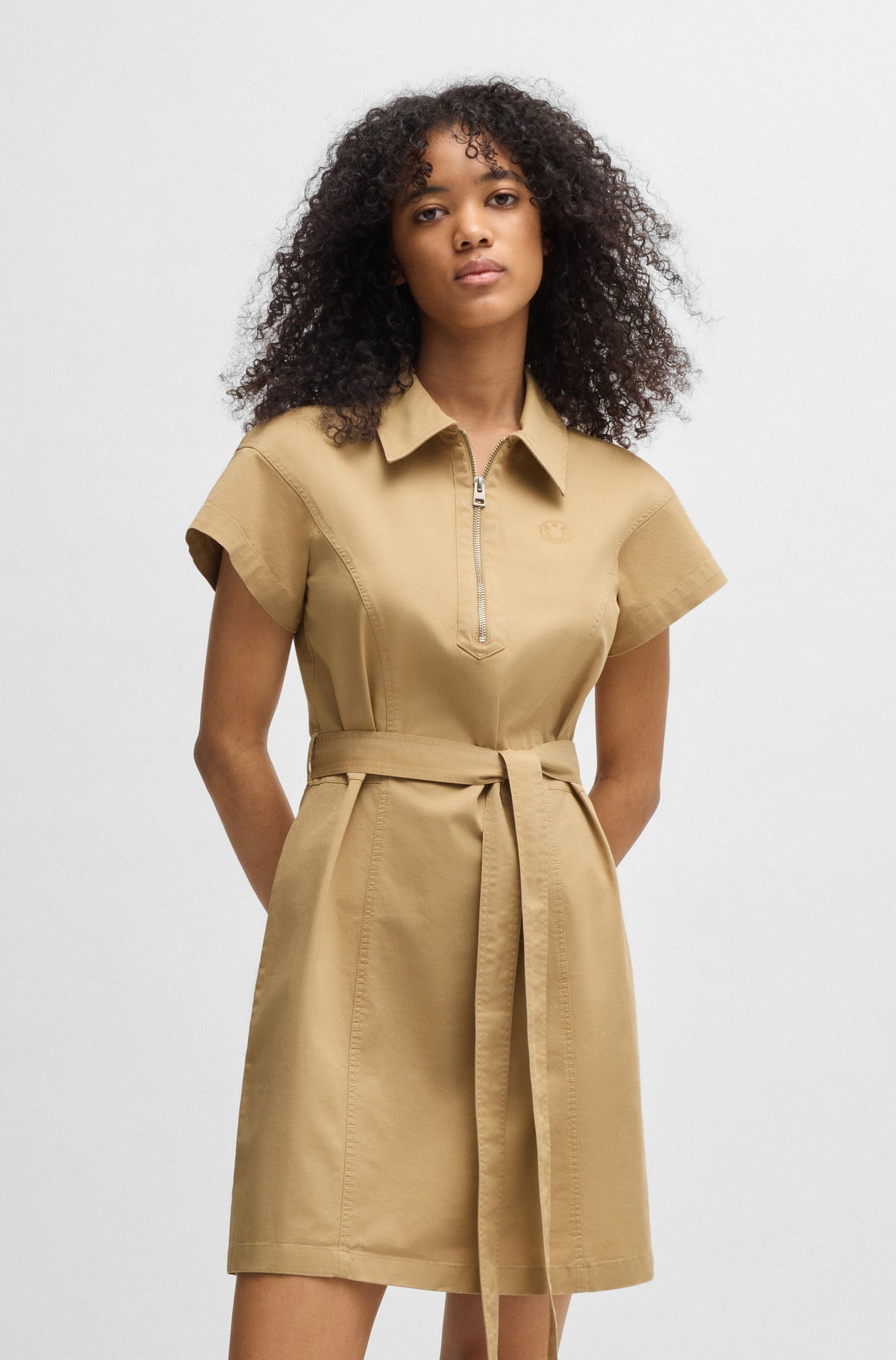 HUGO Blue Blusenkleid Kerami mit Zipper günstig online kaufen