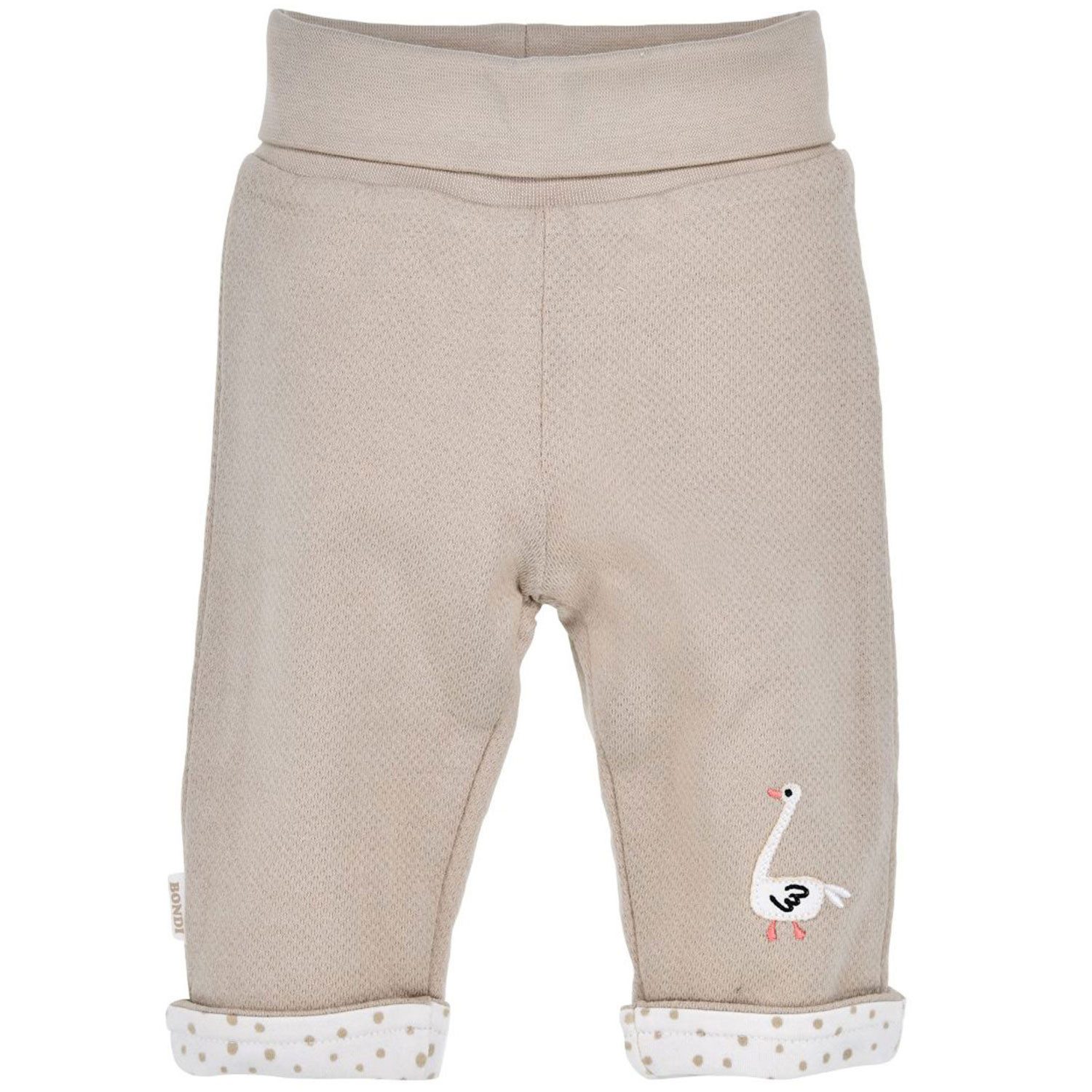 BONDI Trachtenlederhose Wendehose Laufhose 'Gänschen' 93958, cappuccino