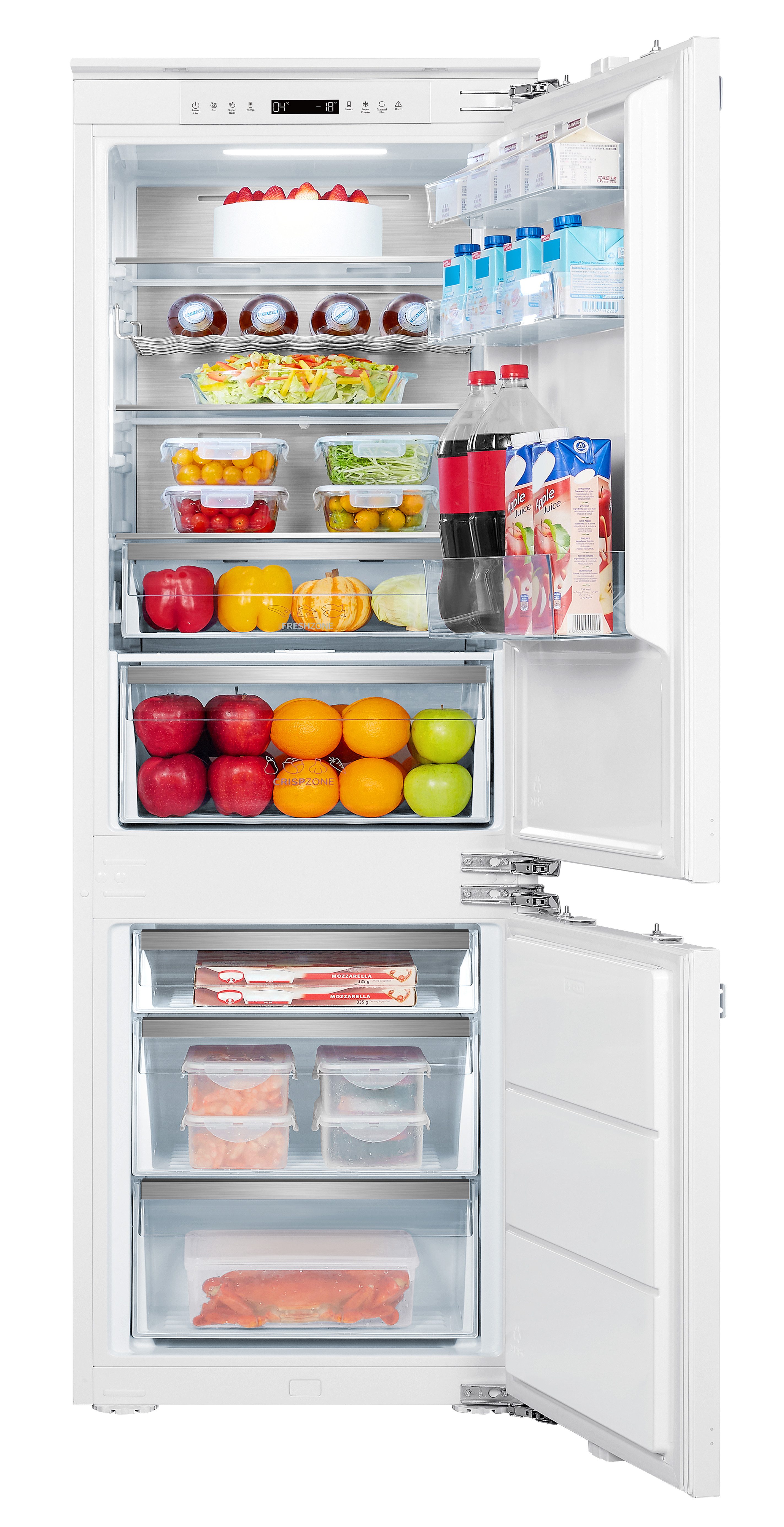 Hanseatic Einbaukühlgefrierkombination HEKGS17754CNF, 177,2 cm hoch, 54 cm breit