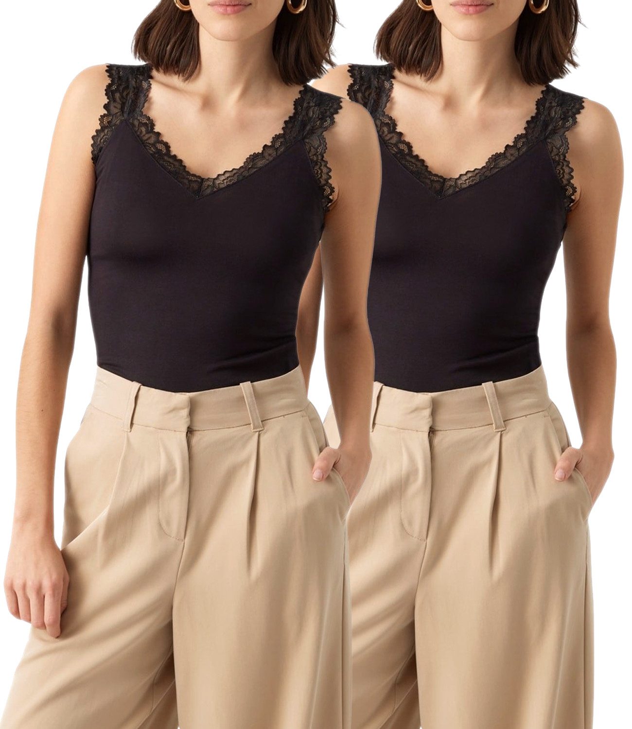 Vero Moda Spitzentop (Set, 2er-Pack) Basic günstig online kaufen