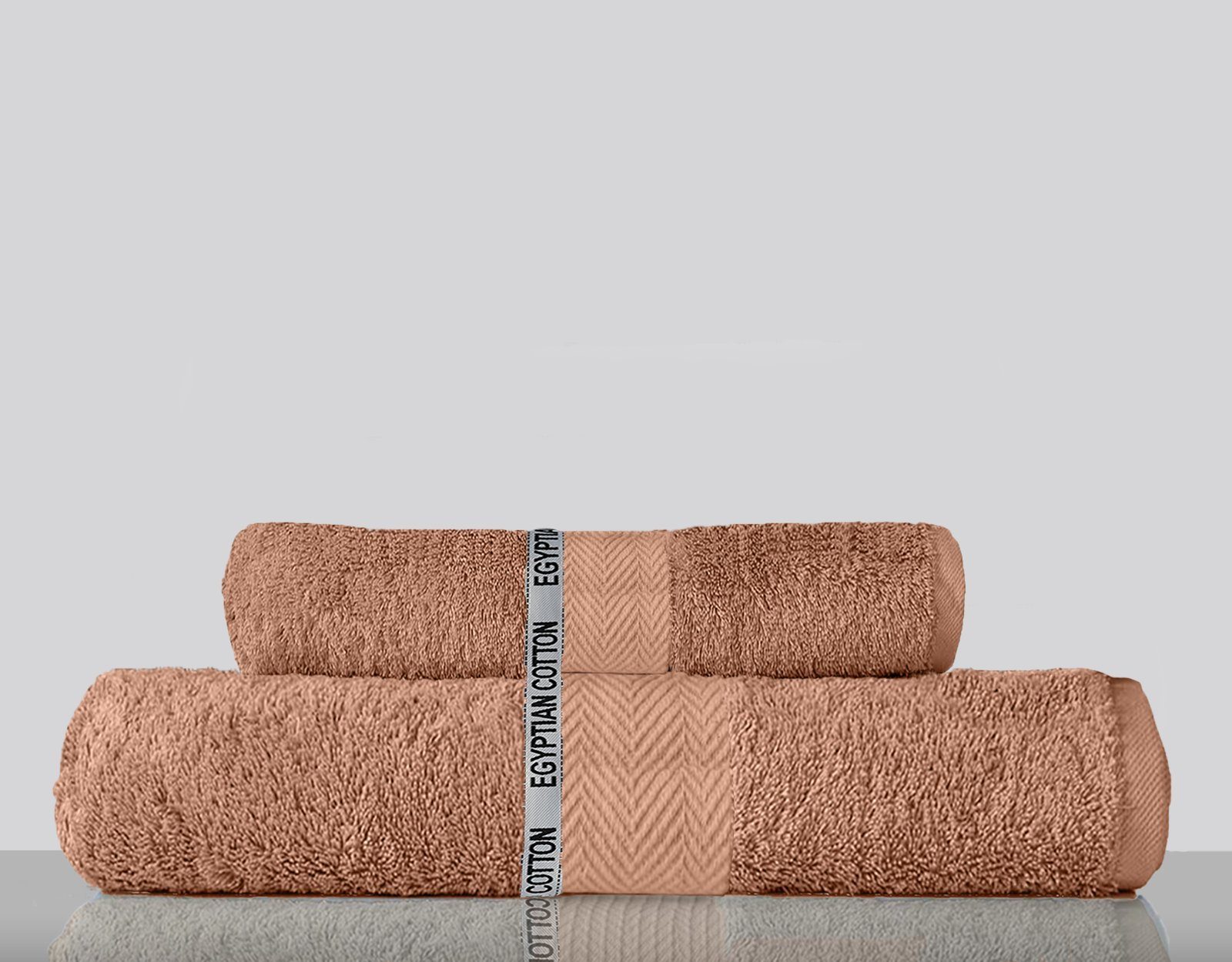 Sitheim-Europe Handtuch Set KING TUT III Handtücher aus 100% premium ägyptischer Baumwolle (Spar-Set, 2-tlg) Handtuchset, Baumwolle, (2-tlg), Edel, kuschelweich, langlebig Taupe