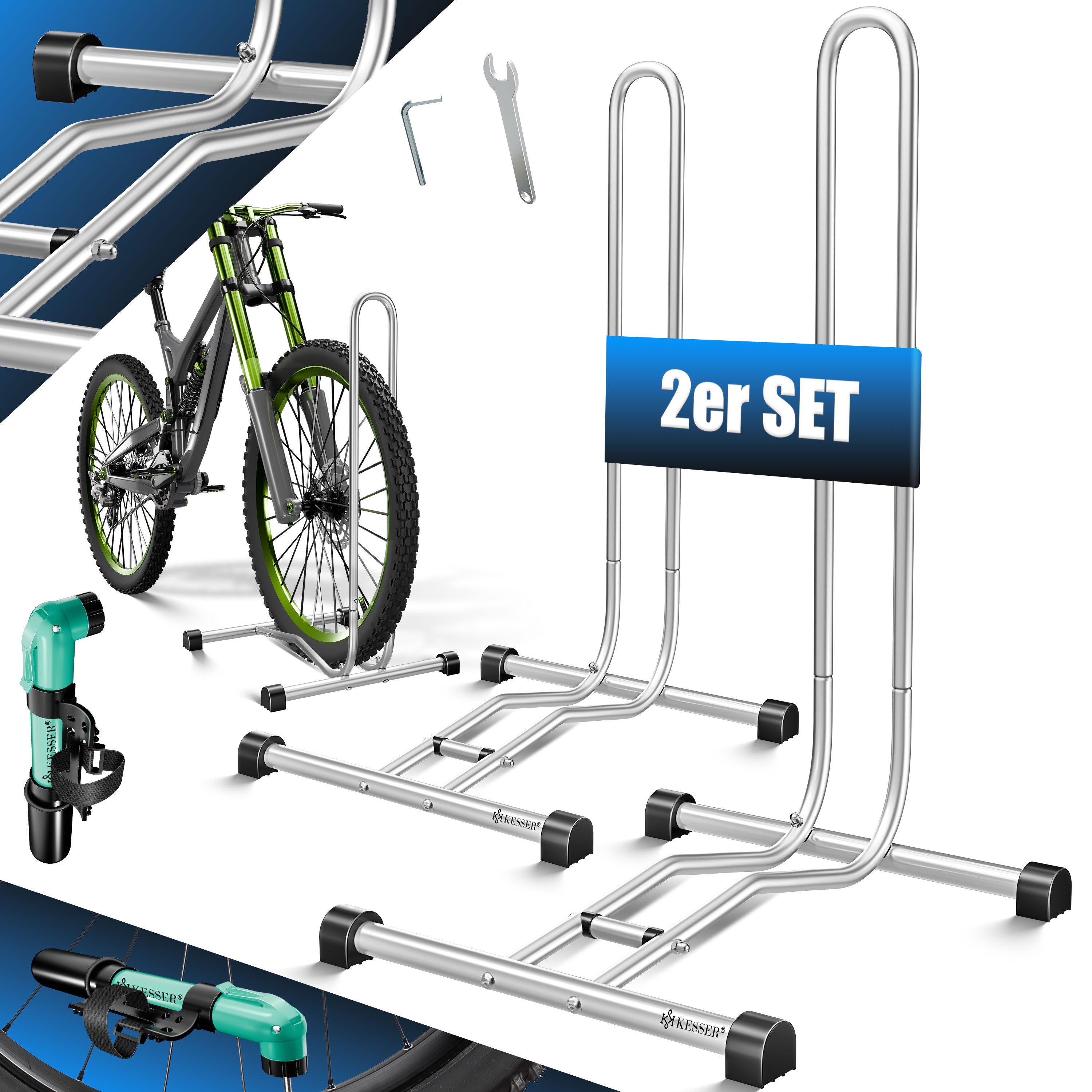 KESSER Fahrradständer, Fahrradständer für Mountainbike, E-Bike, Citybike, Rennrad, MTB