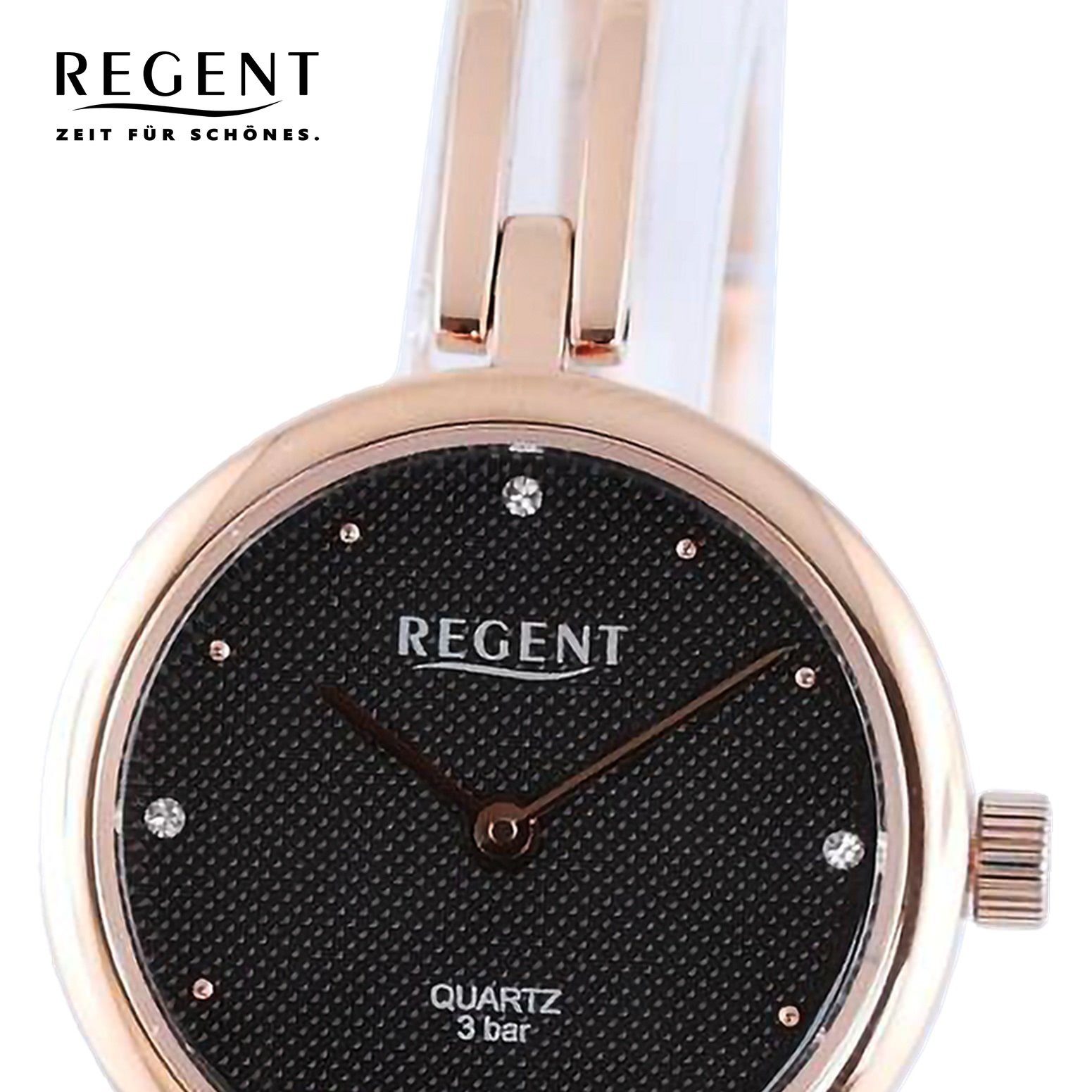 Quarzuhr Regent Analog, extra Metallarmband groß 26mm), rund, Armbanduhr Damen Damen Regent (ca. Armbanduhr