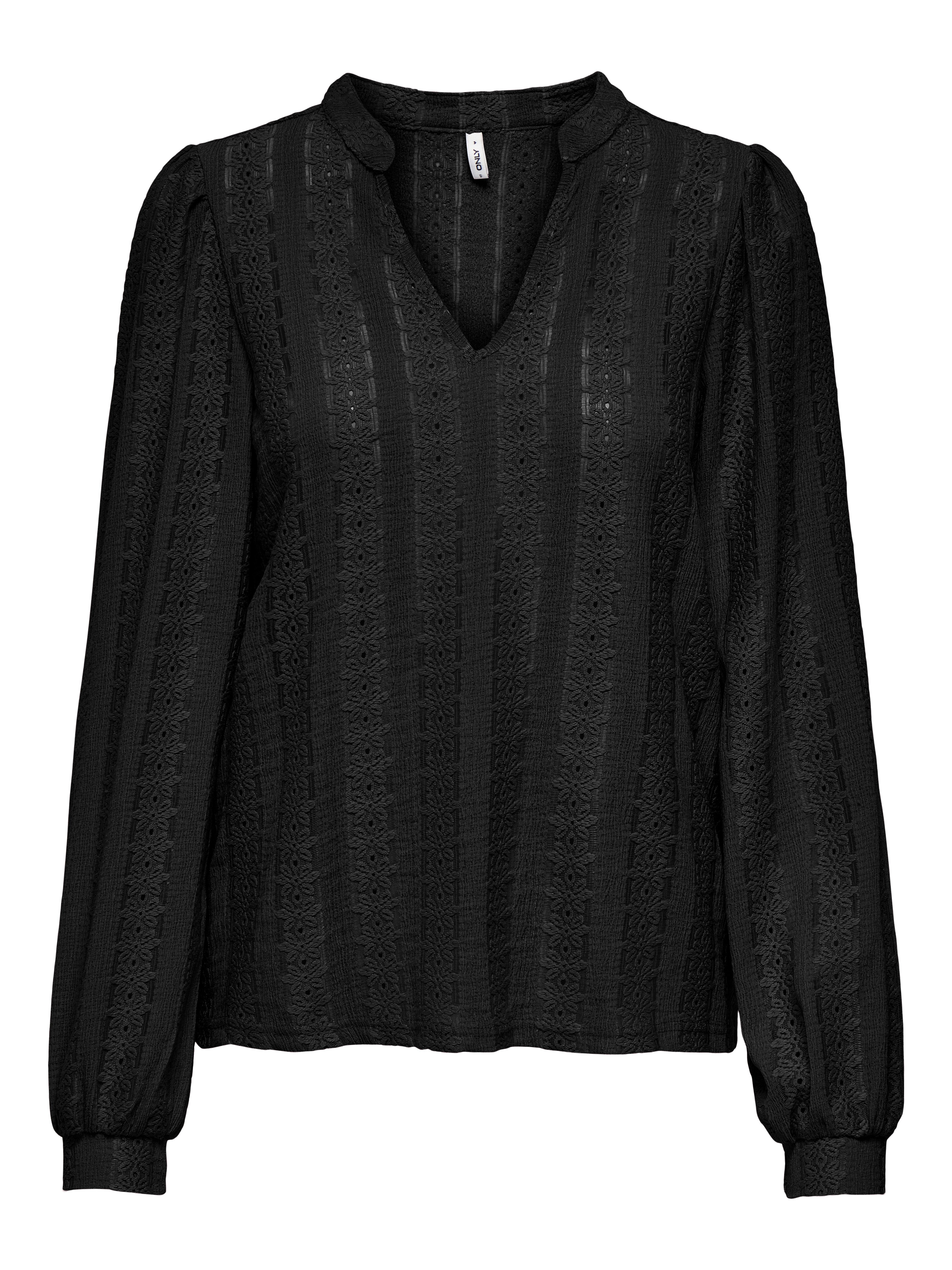 ONLY Blusenshirt ONLMELANIE L/S SPLIT TOP JRS günstig online kaufen