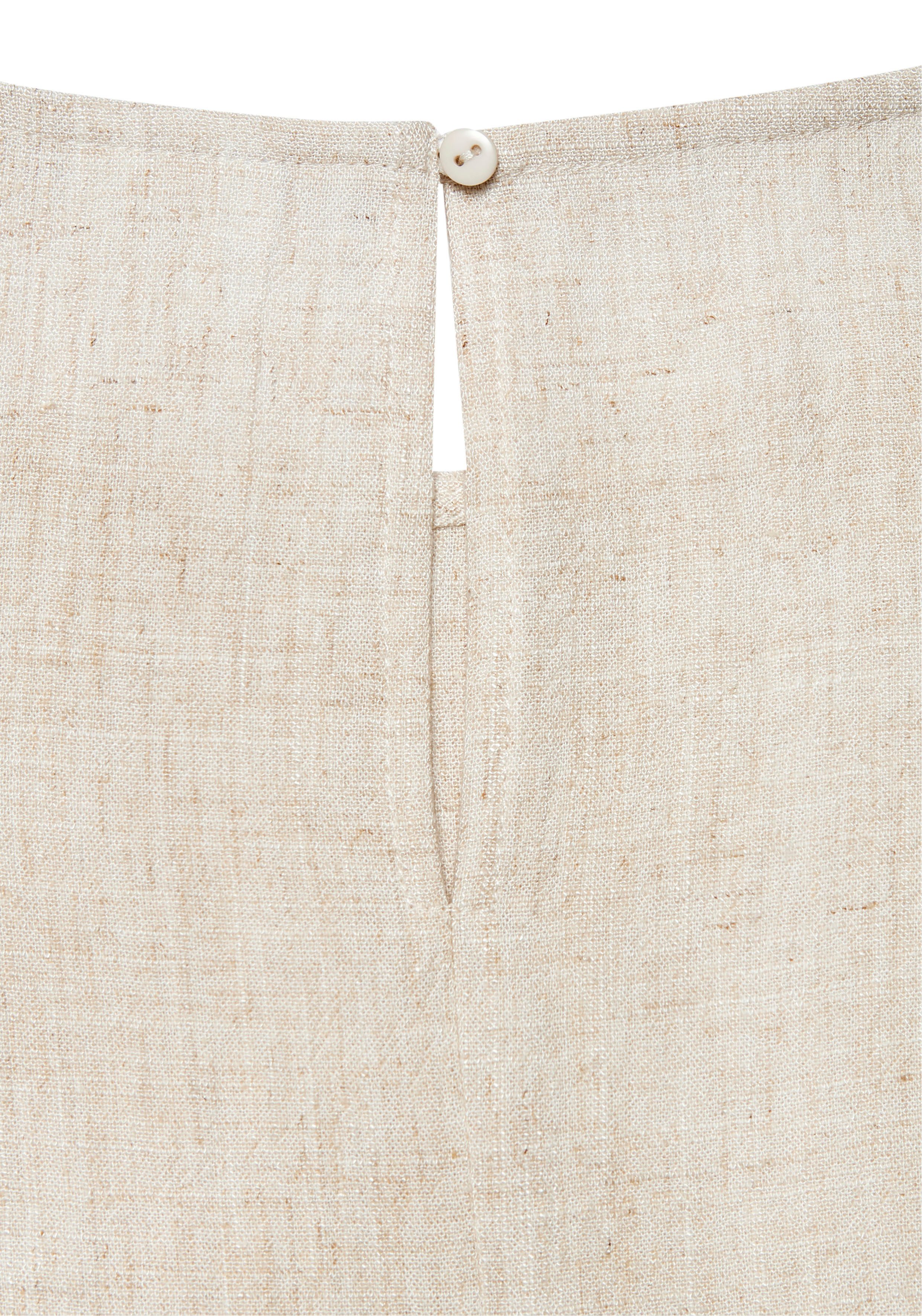 LASCANA Blusentop mit Leinenanteil, kurz geschnittenes Top