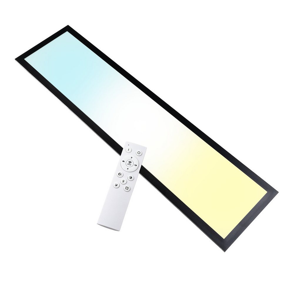 LUXULA Aufbauleuchte LUXULA LED Aufbauleuchte 40 W CCT einstellbar Schwarz, Farbwechsler