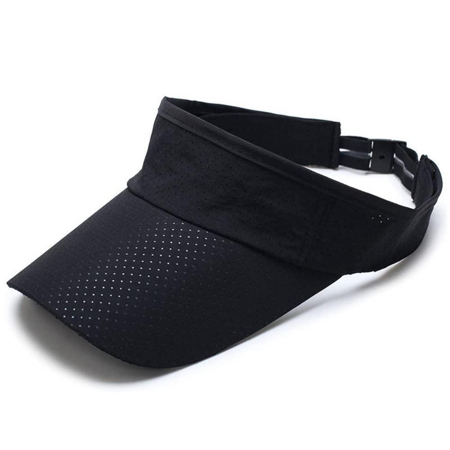 LuxusKollektion Visor Sonnenblende Kappe Herren Damen Unisex Sport Einheitsgröße 2 Schwarz