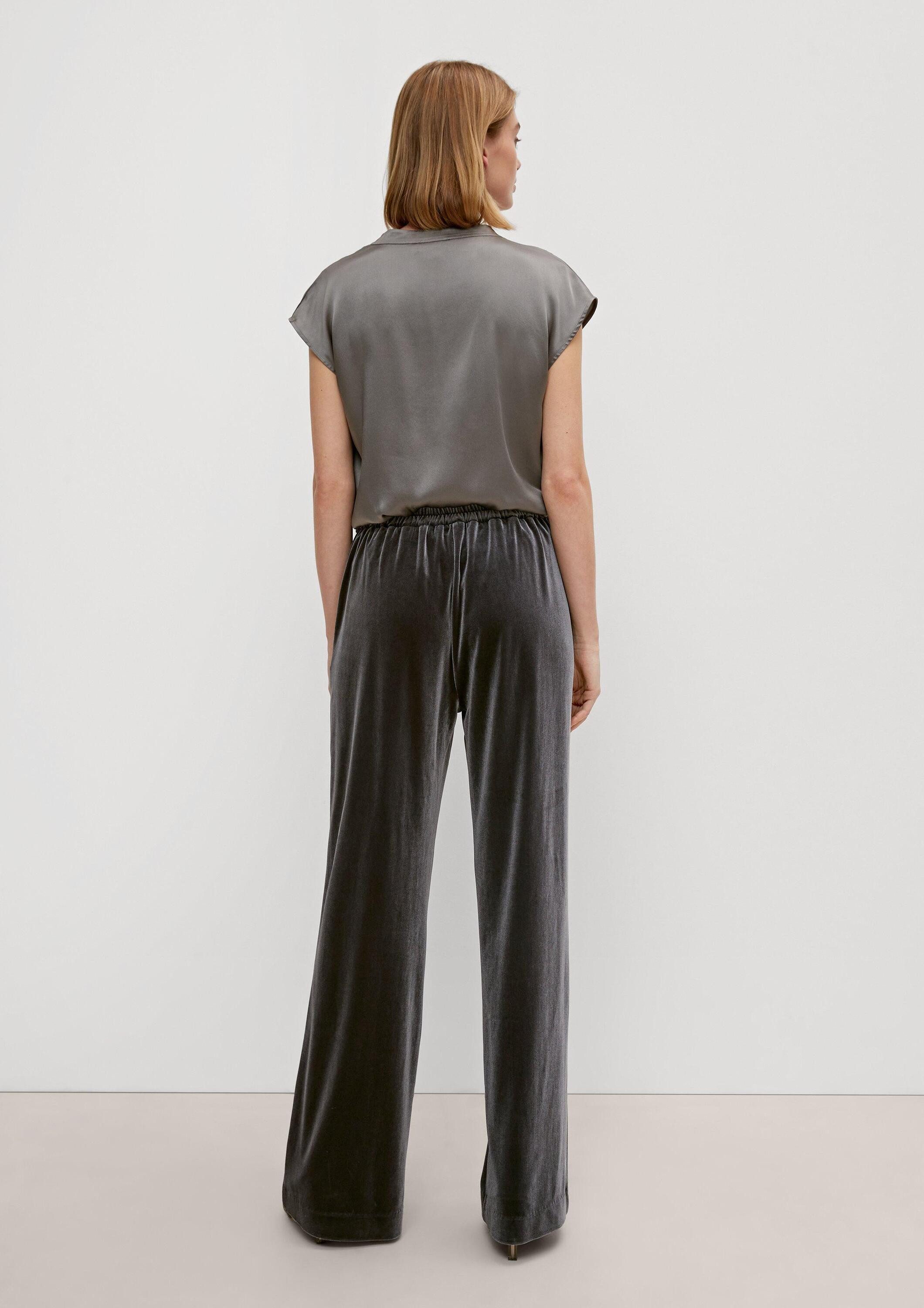 comma Chinos Hose Regular: Hose aus Samt