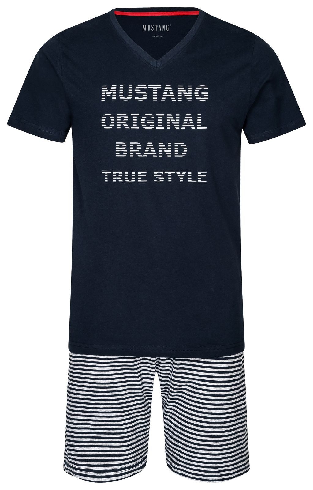 MUSTANG Schlafanzug OLE Short-Set T-Shirt Short kurze Hose Pyjama Schlafkom günstig online kaufen