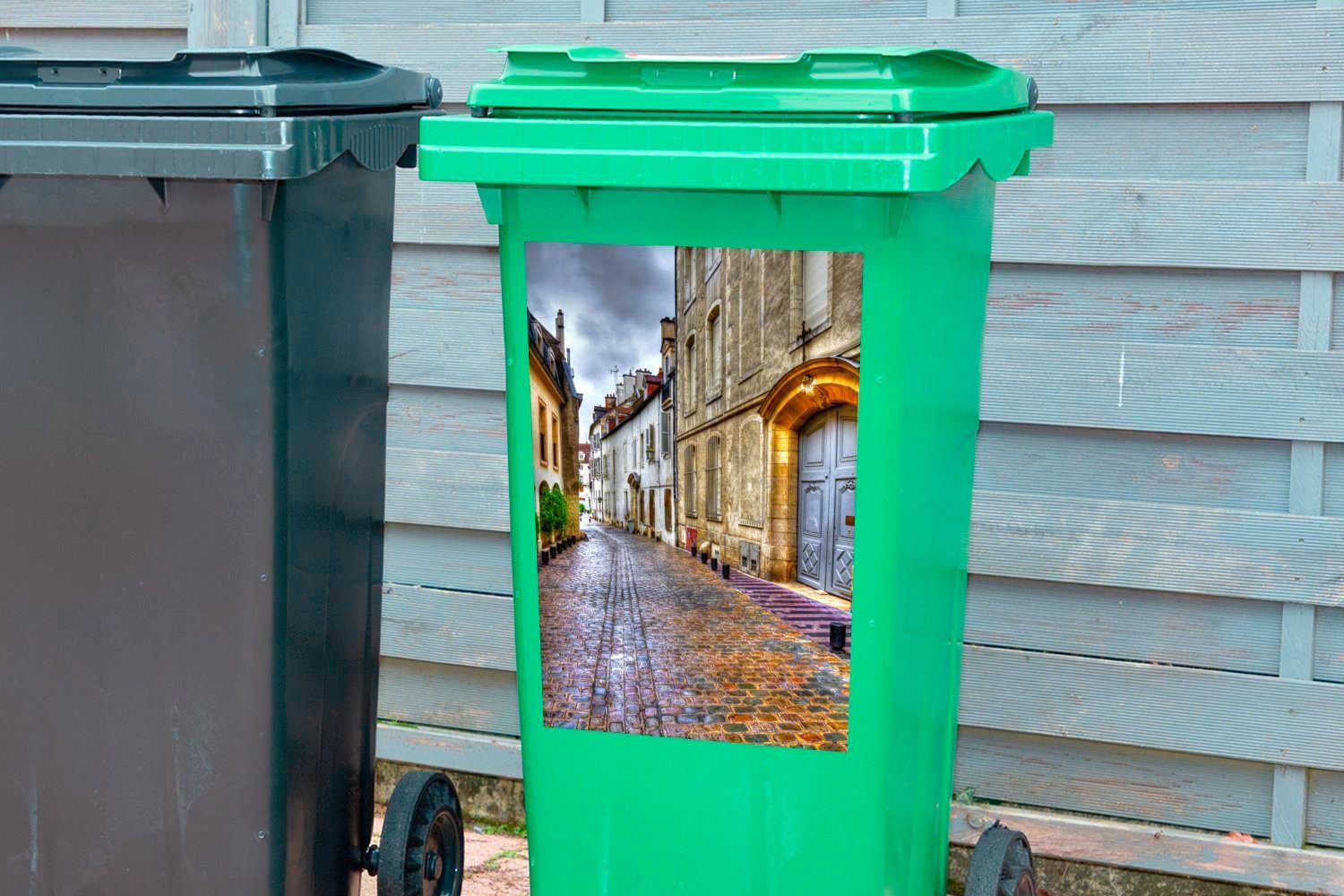 - Dijon Frankreich MuchoWow (1 - Straße Mülleimer-aufkleber, St), Wandsticker Mülltonne, Container, Abfalbehälter Sticker,