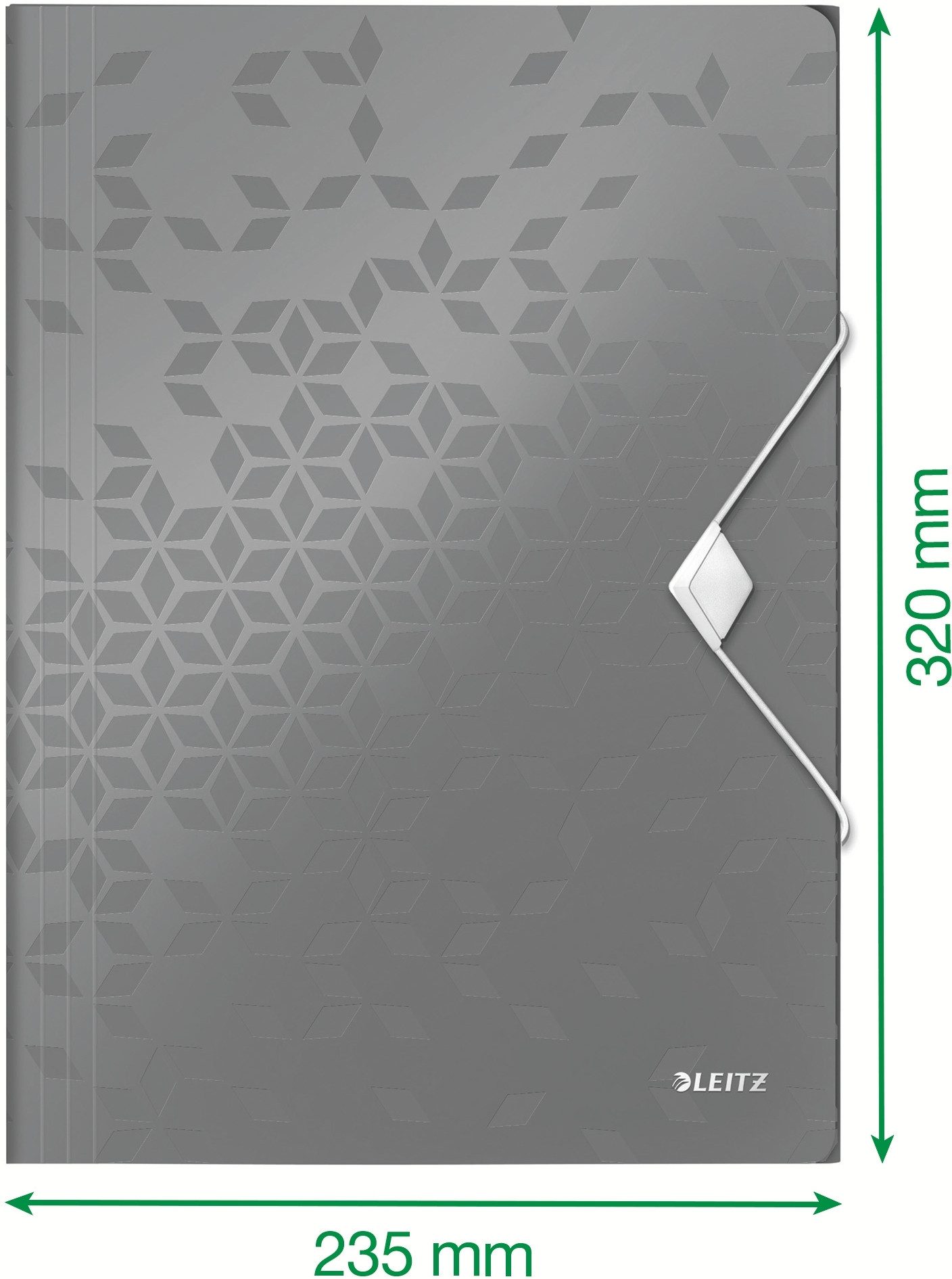 LEITZ Fächermappe Eckspannermappe WOW 45990026 DIN A4 3 Klappen PP rot