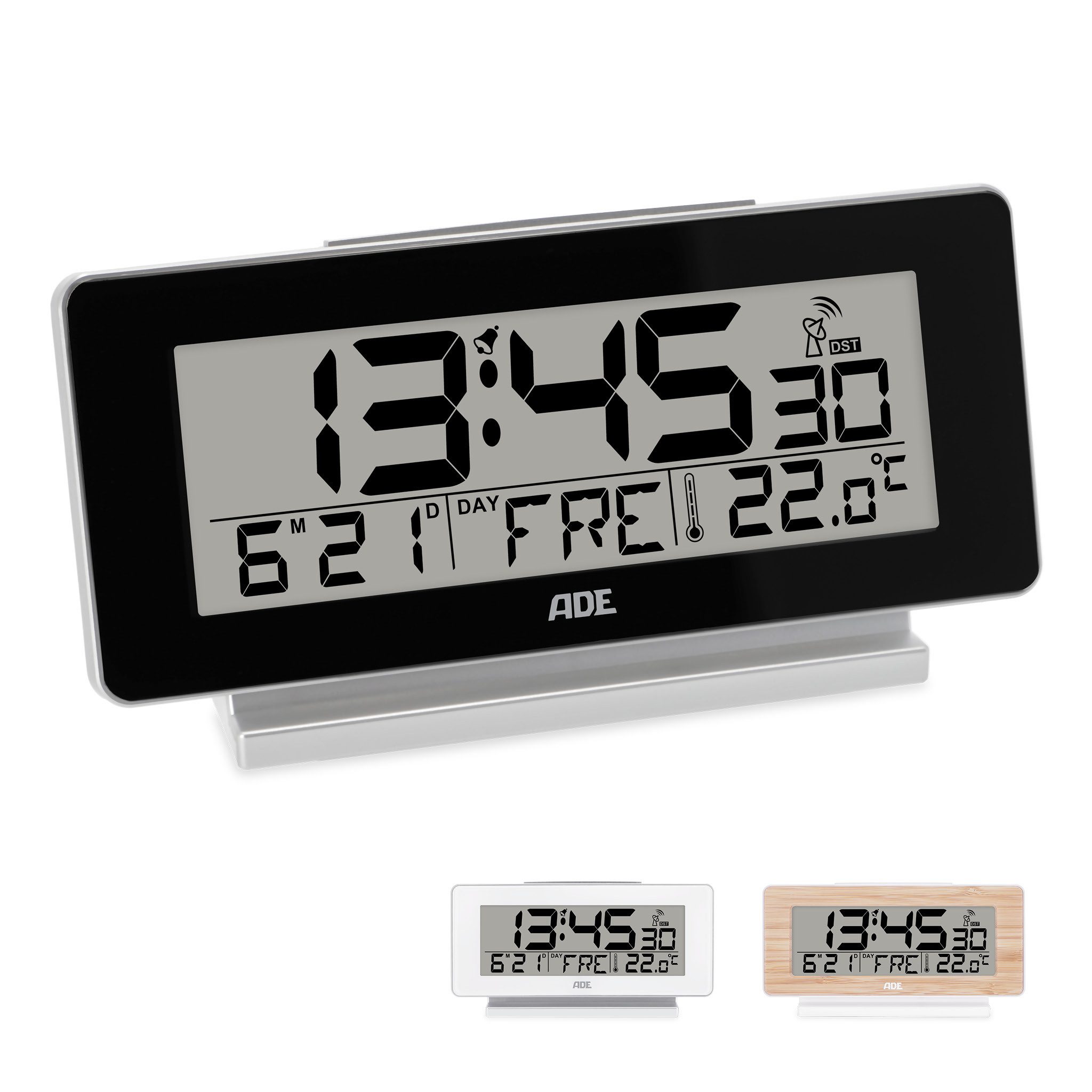 ADE Funktischuhr Digitaler Wecker mit Beleuchtung, ohne Ticken mit Wochenta günstig online kaufen