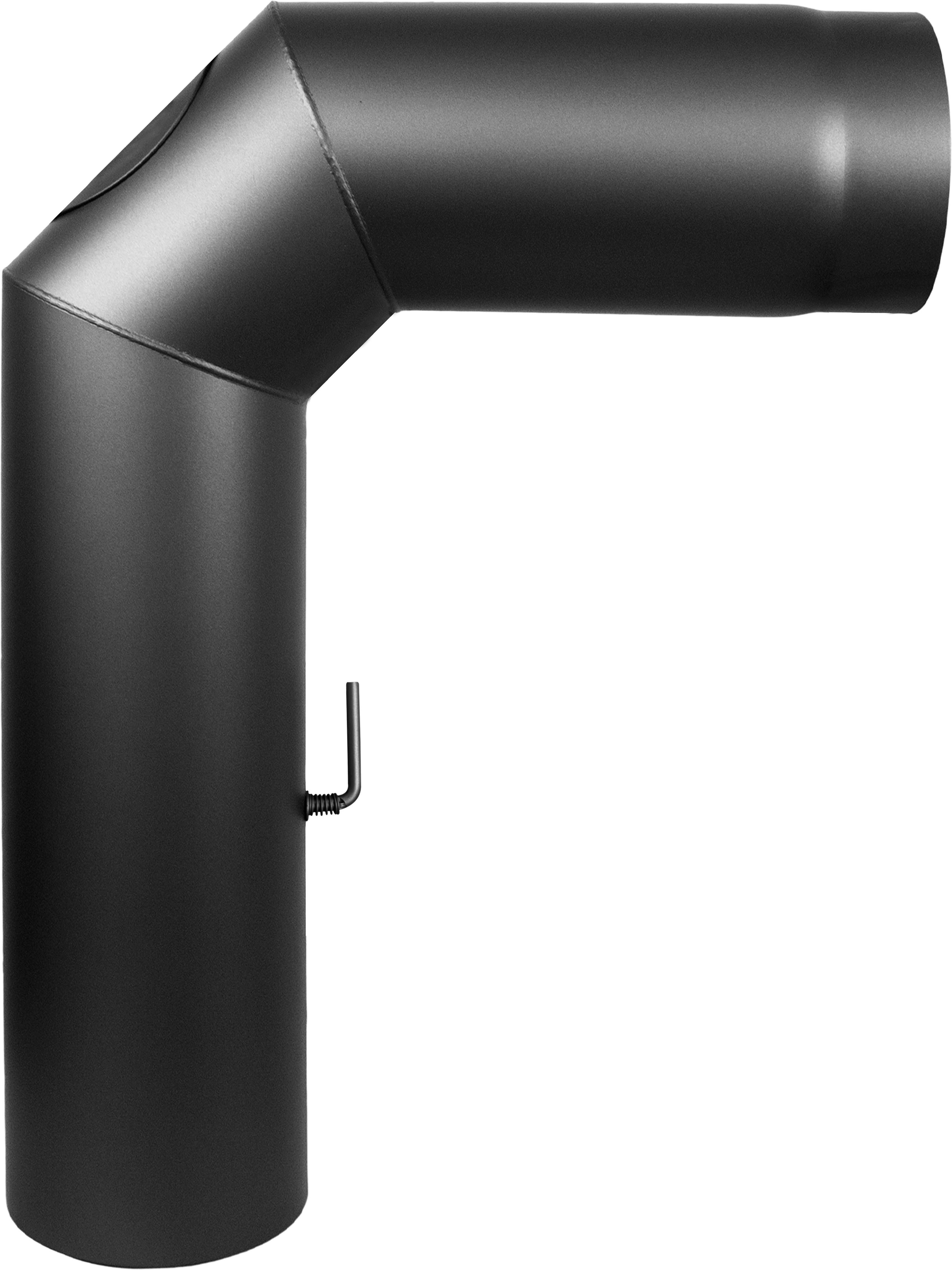 Hanseatic Ofenrohr Rauchrohranschlußset, 150 mm ø, schwarz, (3-tlg), 90 ° – Bild 3 von 5